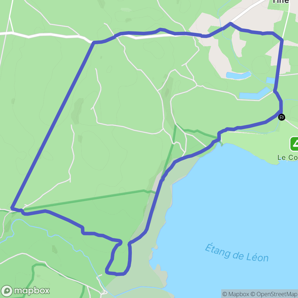 Vielle-Saint-Girons : carte du parcours de randonnée - France