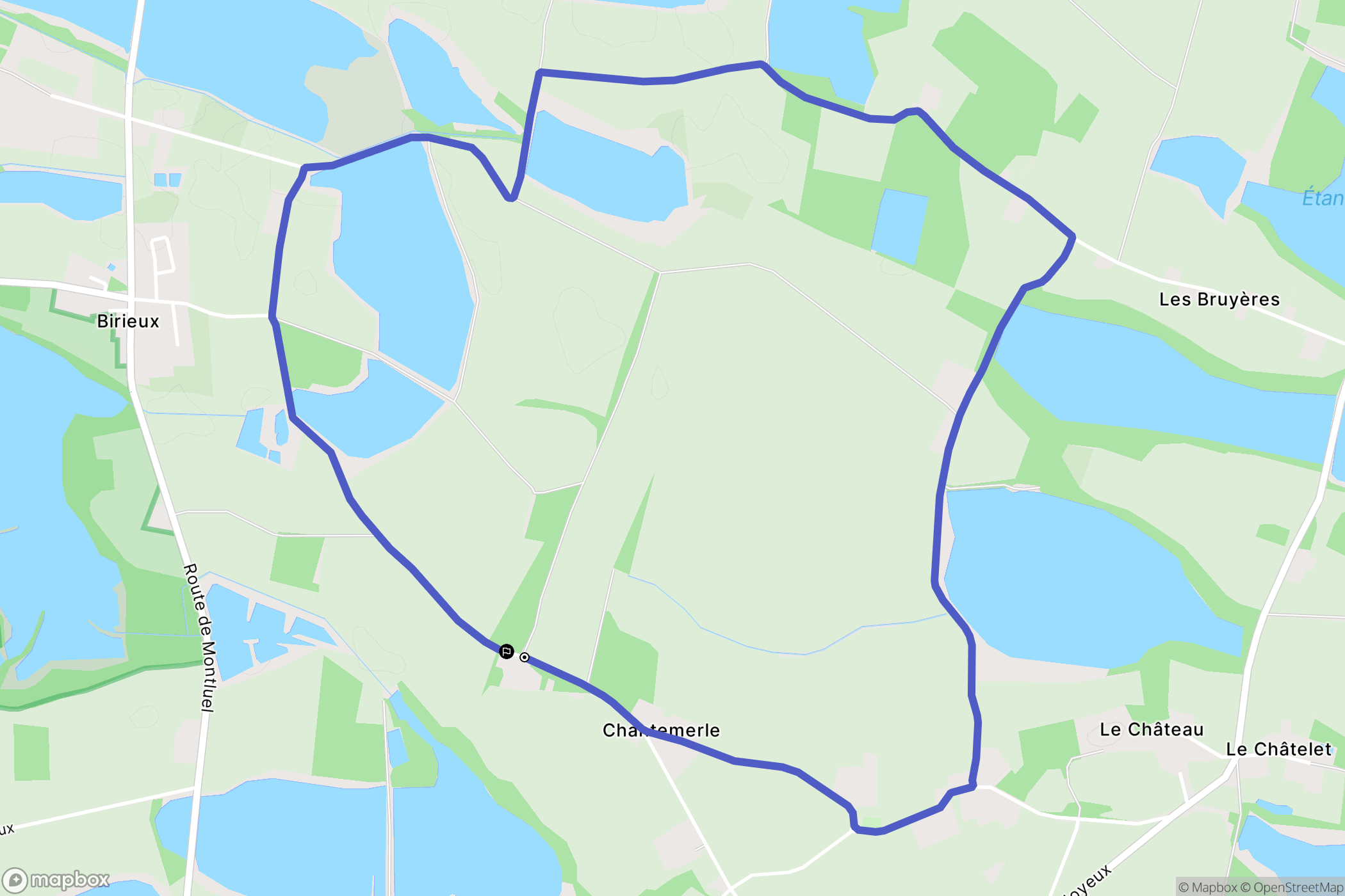 Le Montellier : carte du parcours de randonnée - France