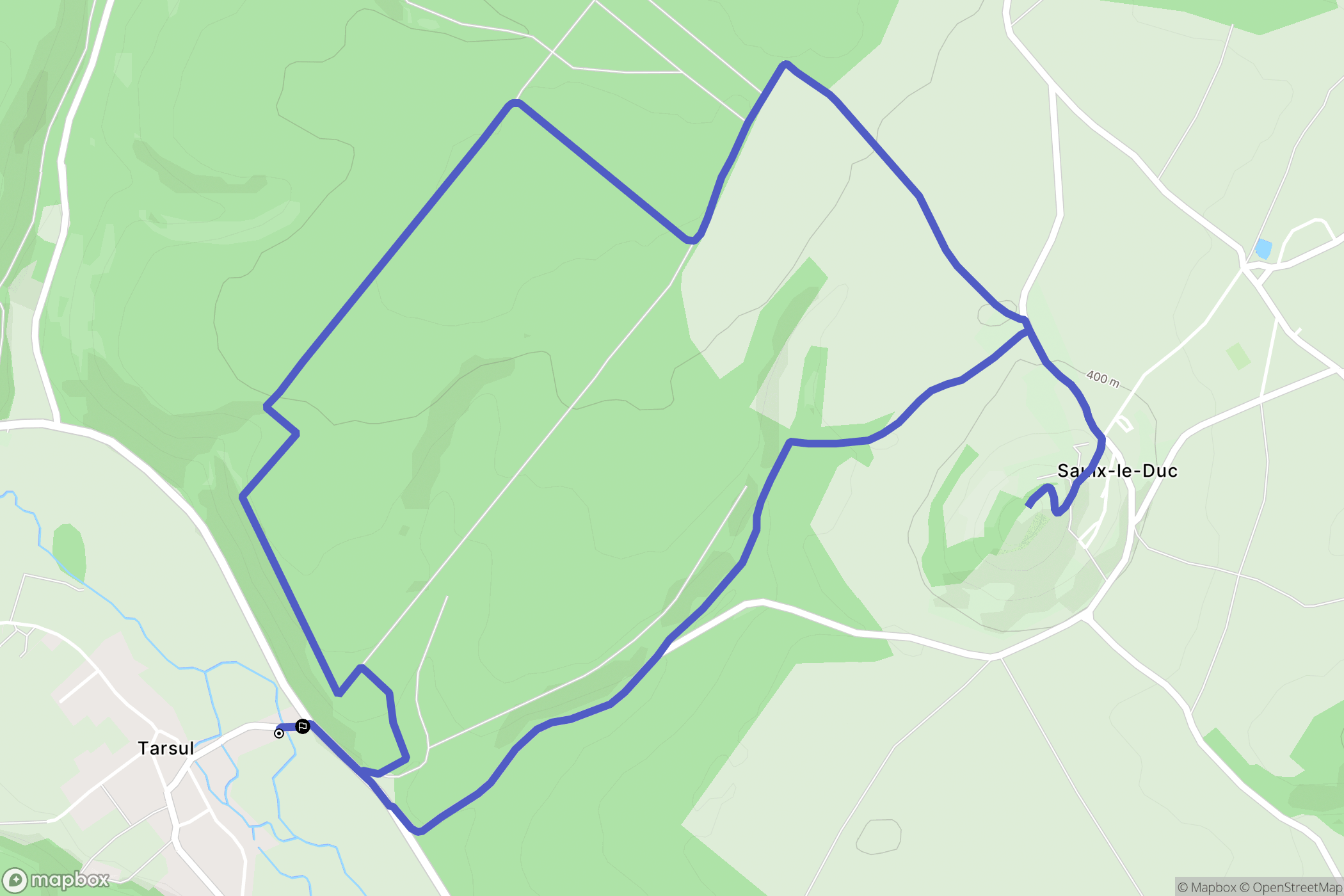 Tarsul : carte du parcours de randonnée - France