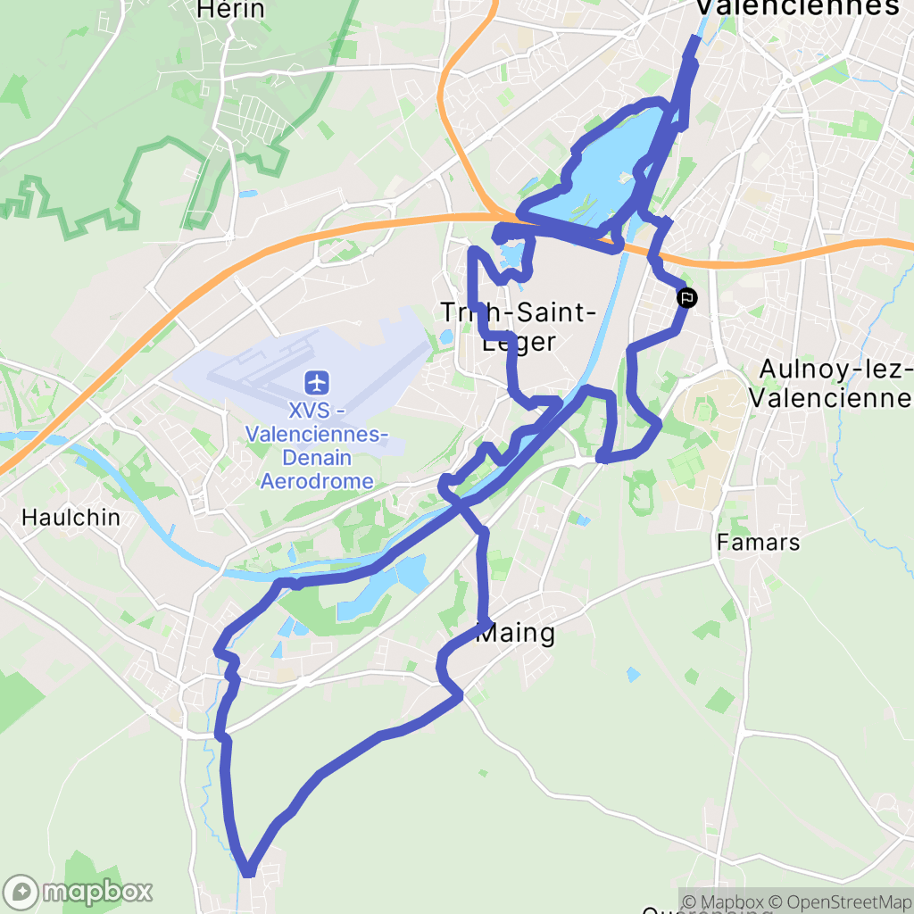 Trith-Saint-Léger : carte du parcours de randonnée - France