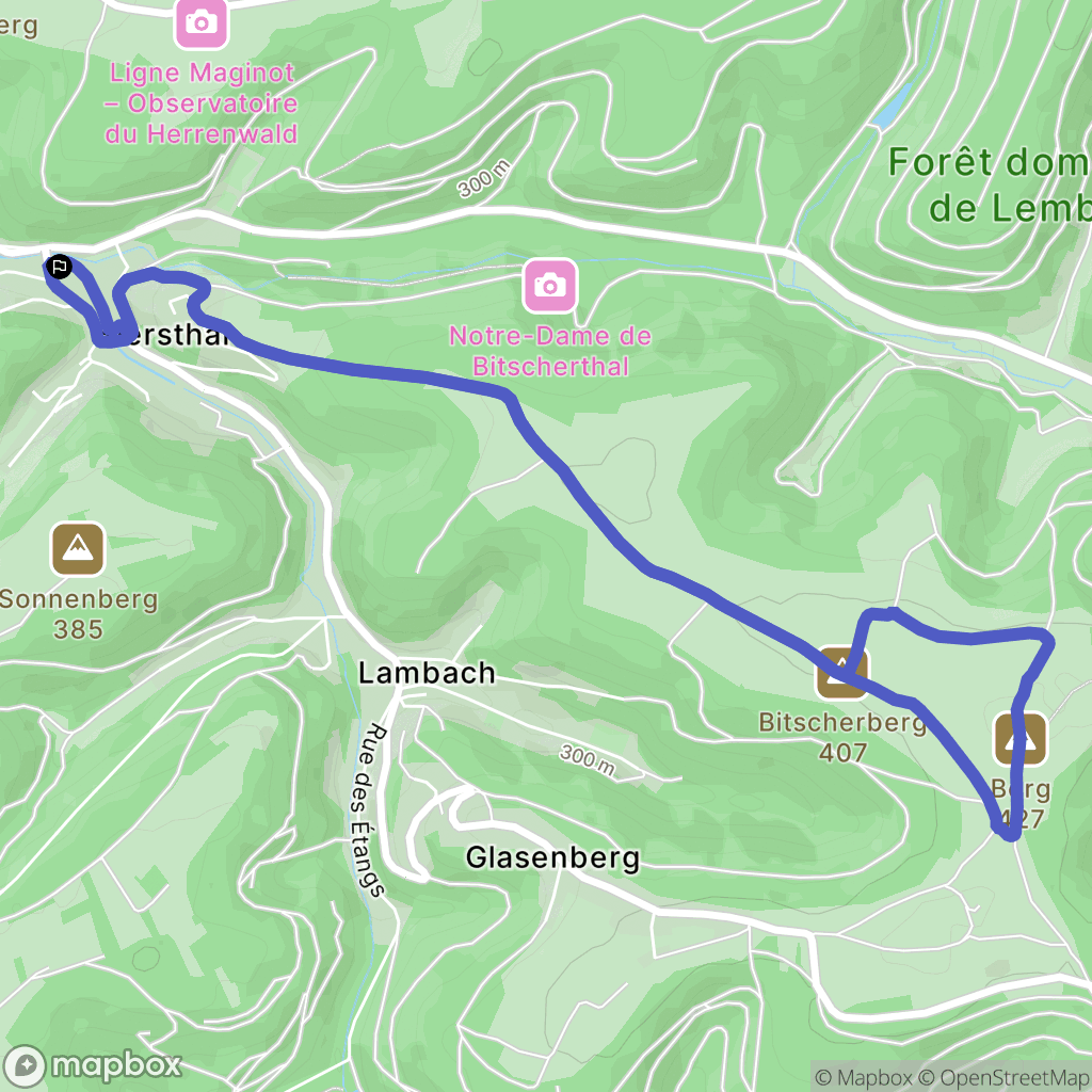 Siersthal : carte du parcours de randonnée - France