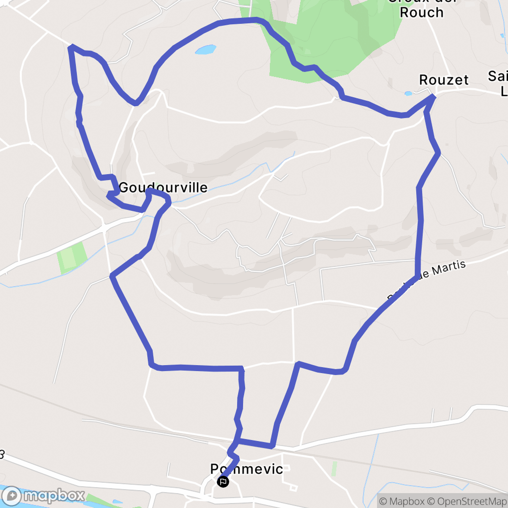 Pommevic : carte du parcours de randonnée - France