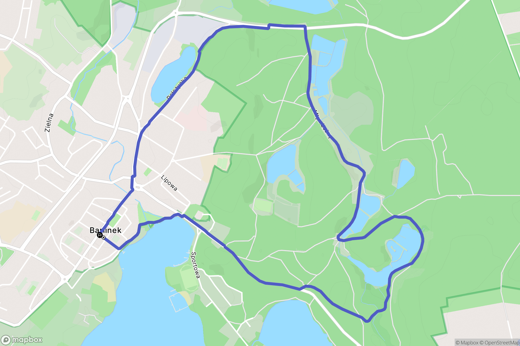 Barlinek: mapa trasy - Poland