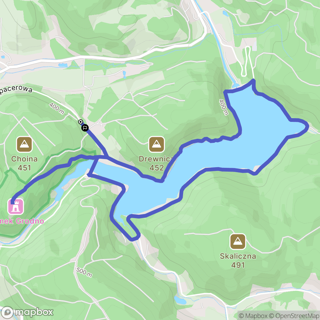 Zagórze Śląskie: mapa trasy - Poland