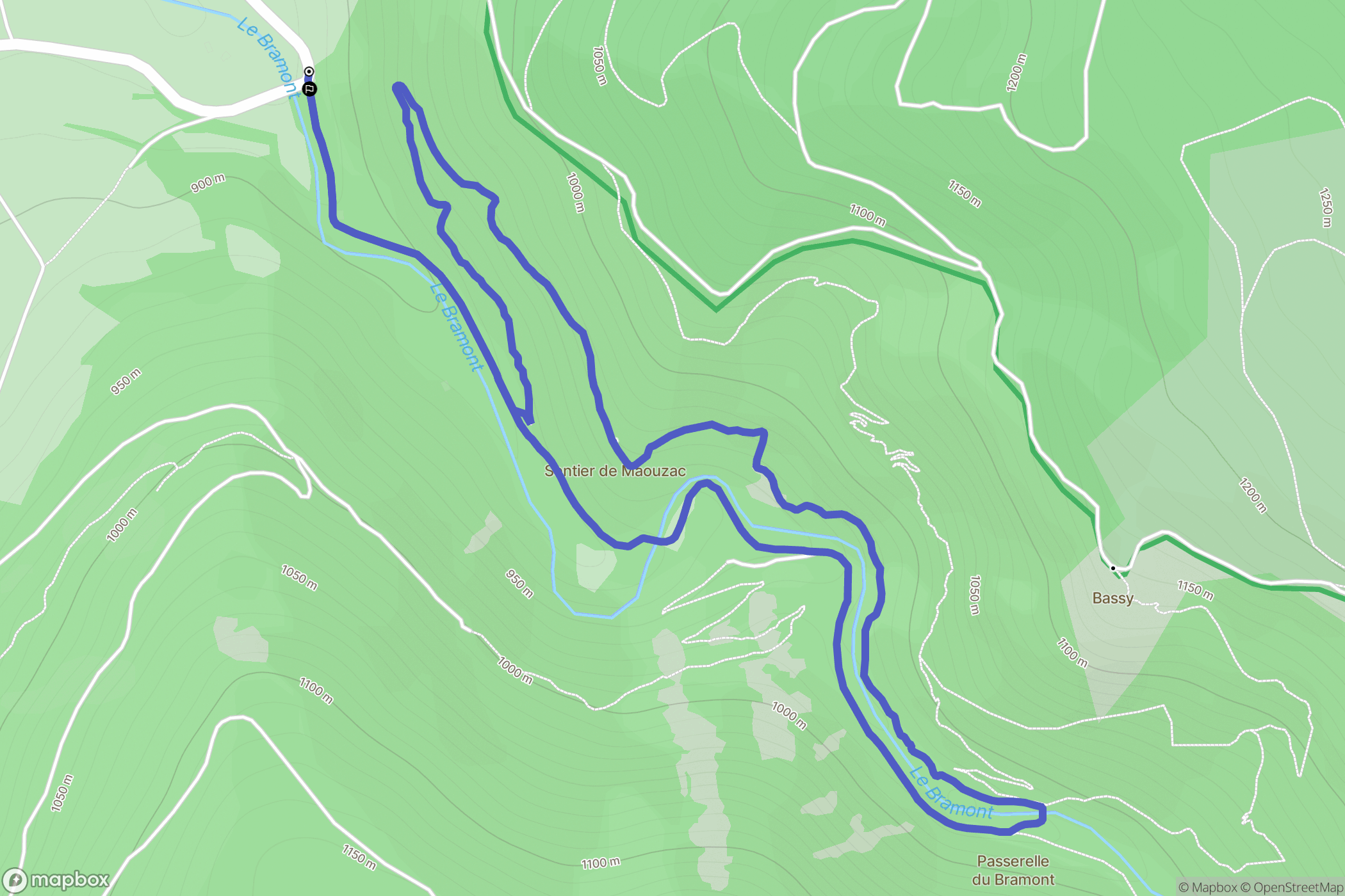 Saint-Étienne-du-Valdonnez : carte du parcours de randonnée - France