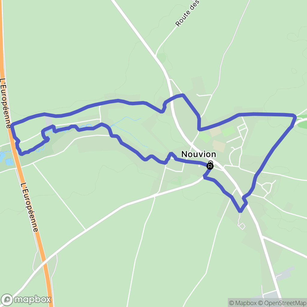 Nouvion : carte du parcours de randonnée - France