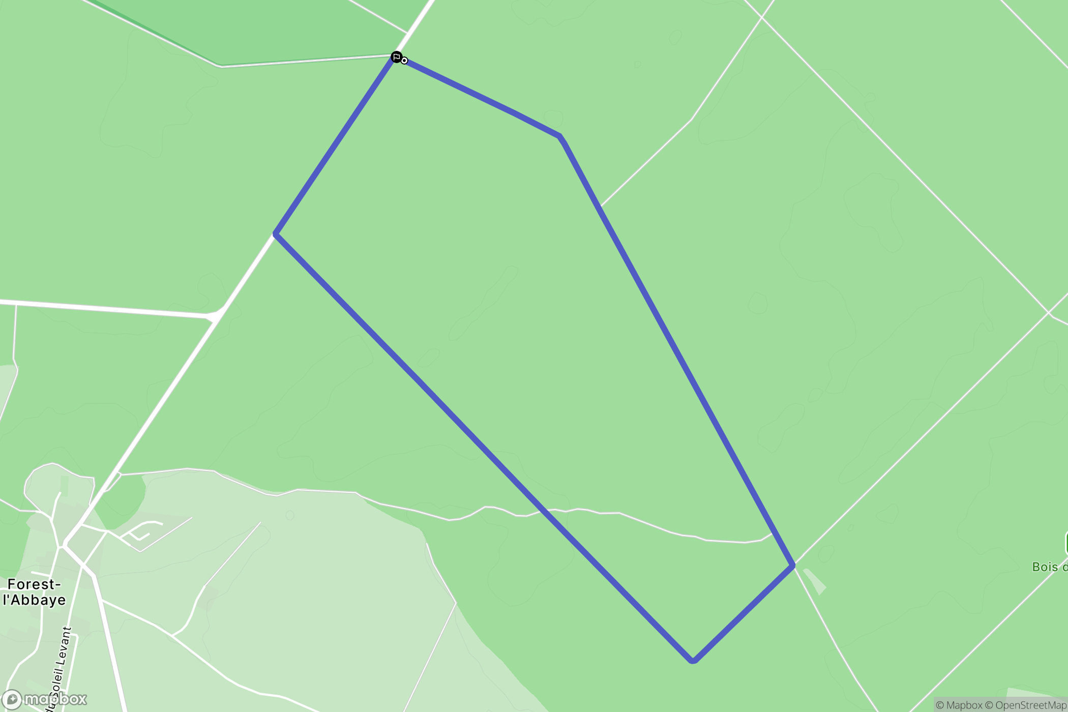 Crécy-en-Ponthieu : carte du parcours de randonnée - France