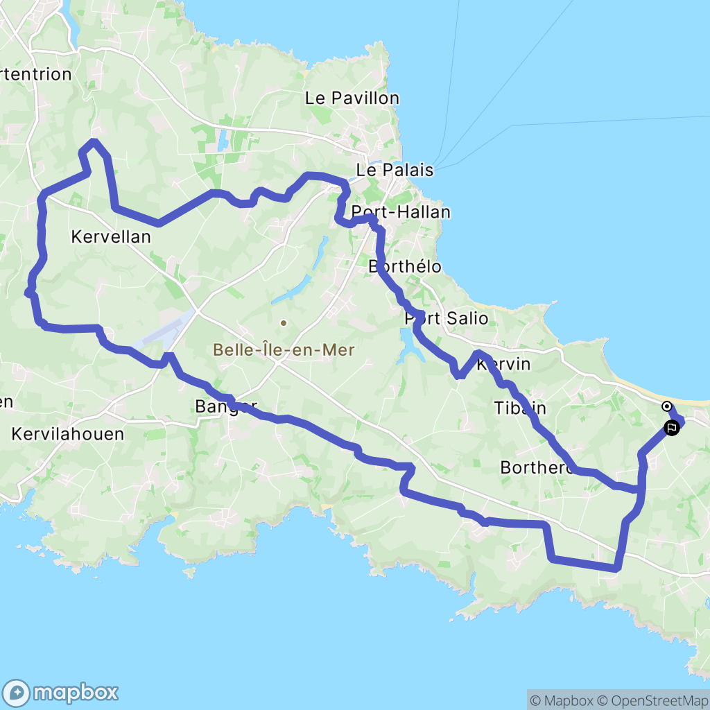 Locmaria : carte du parcours de randonnée - France