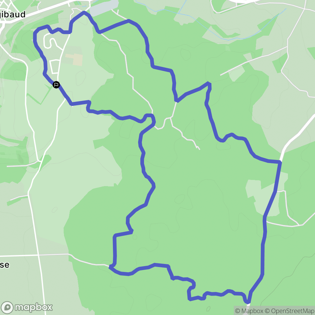 Pontgibaud : carte du parcours de randonnée - France