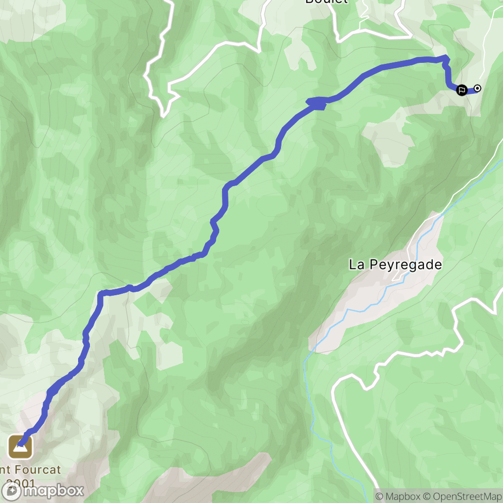Montferrier : carte du parcours de randonnée - France