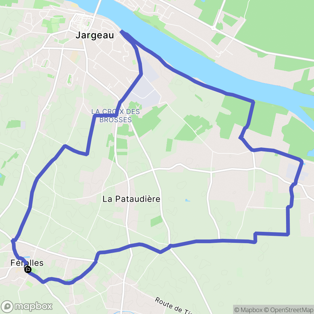 Férolles : carte du parcours de randonnée - France