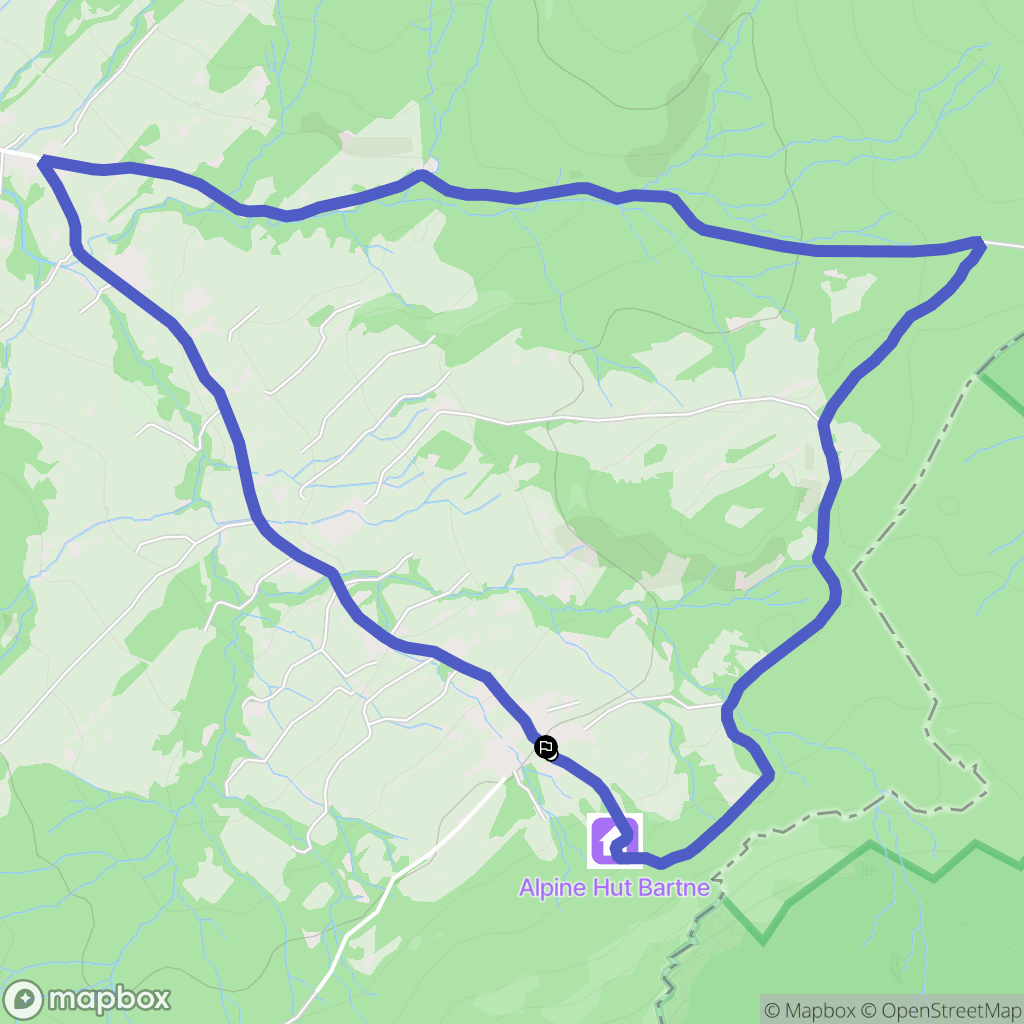 Bartne: mapa trasy - Poland
