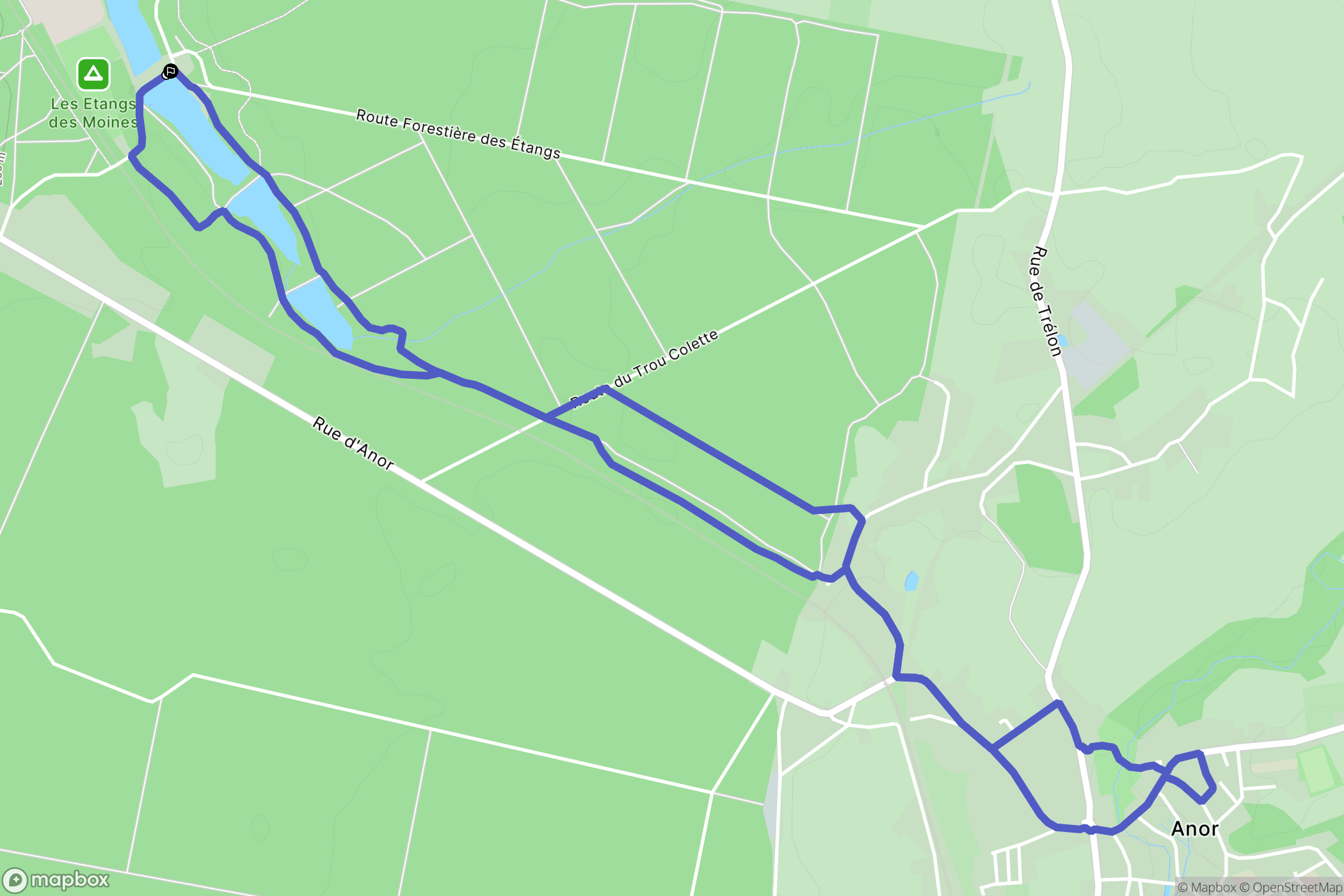 Fourmies : carte du parcours de randonnée - France