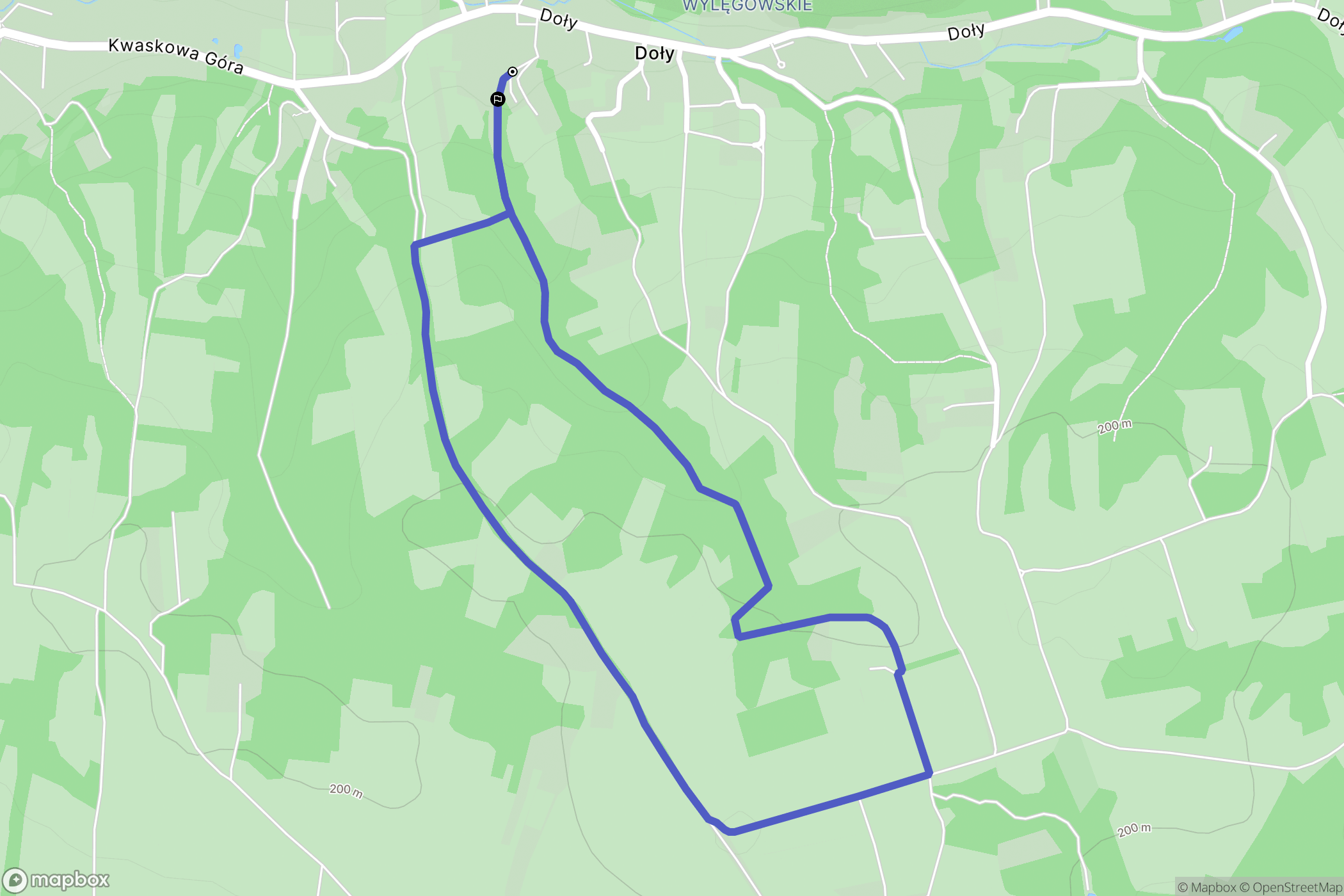 Kazimierz Dolny: mapa trasy - Poland