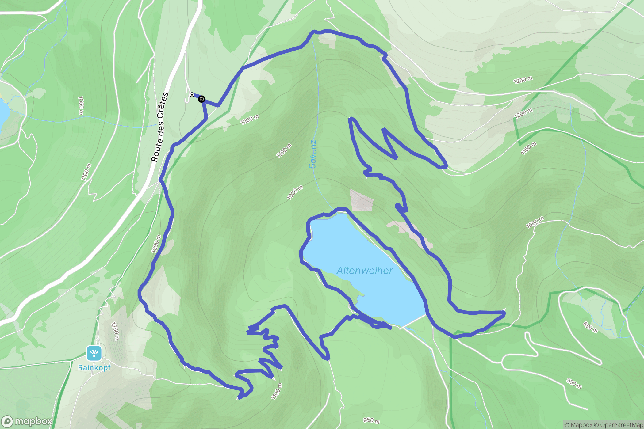 La Bresse : carte du parcours de randonnée - France