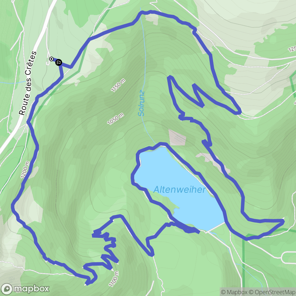 La Bresse : carte du parcours de randonnée - France