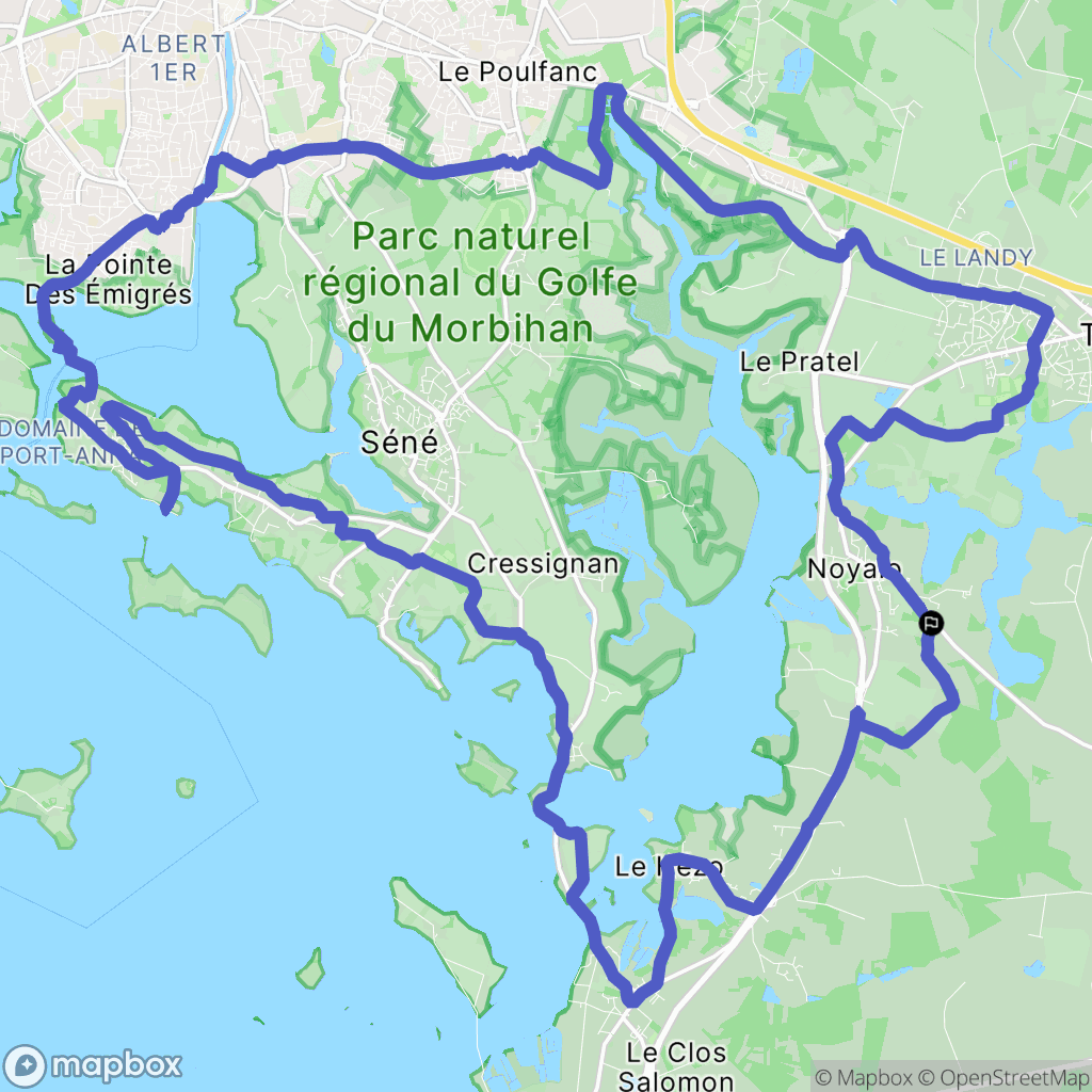 Theix-Noyalo : carte du parcours de randonnée - France