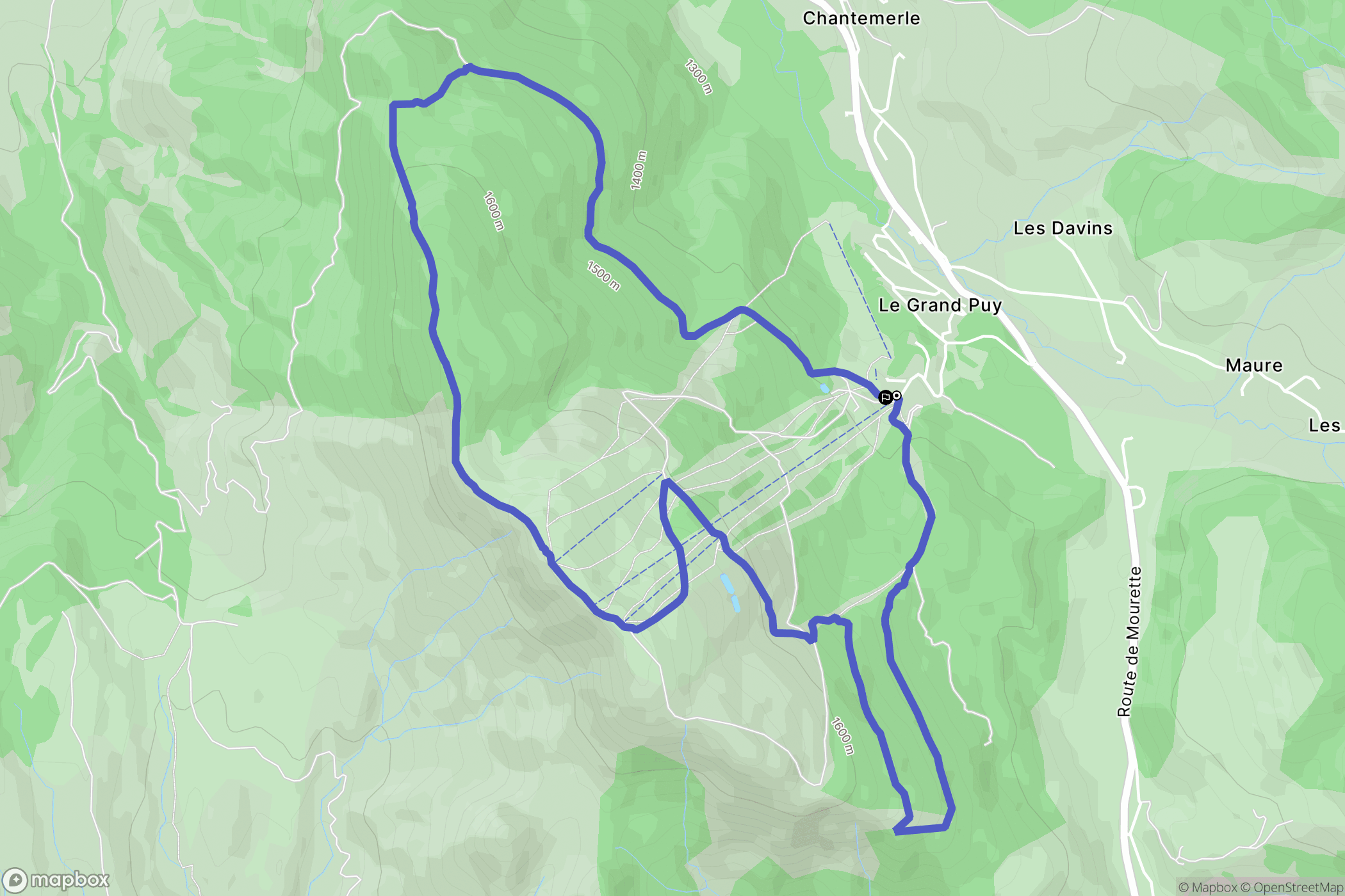 Seyne : carte du parcours de randonnée - France