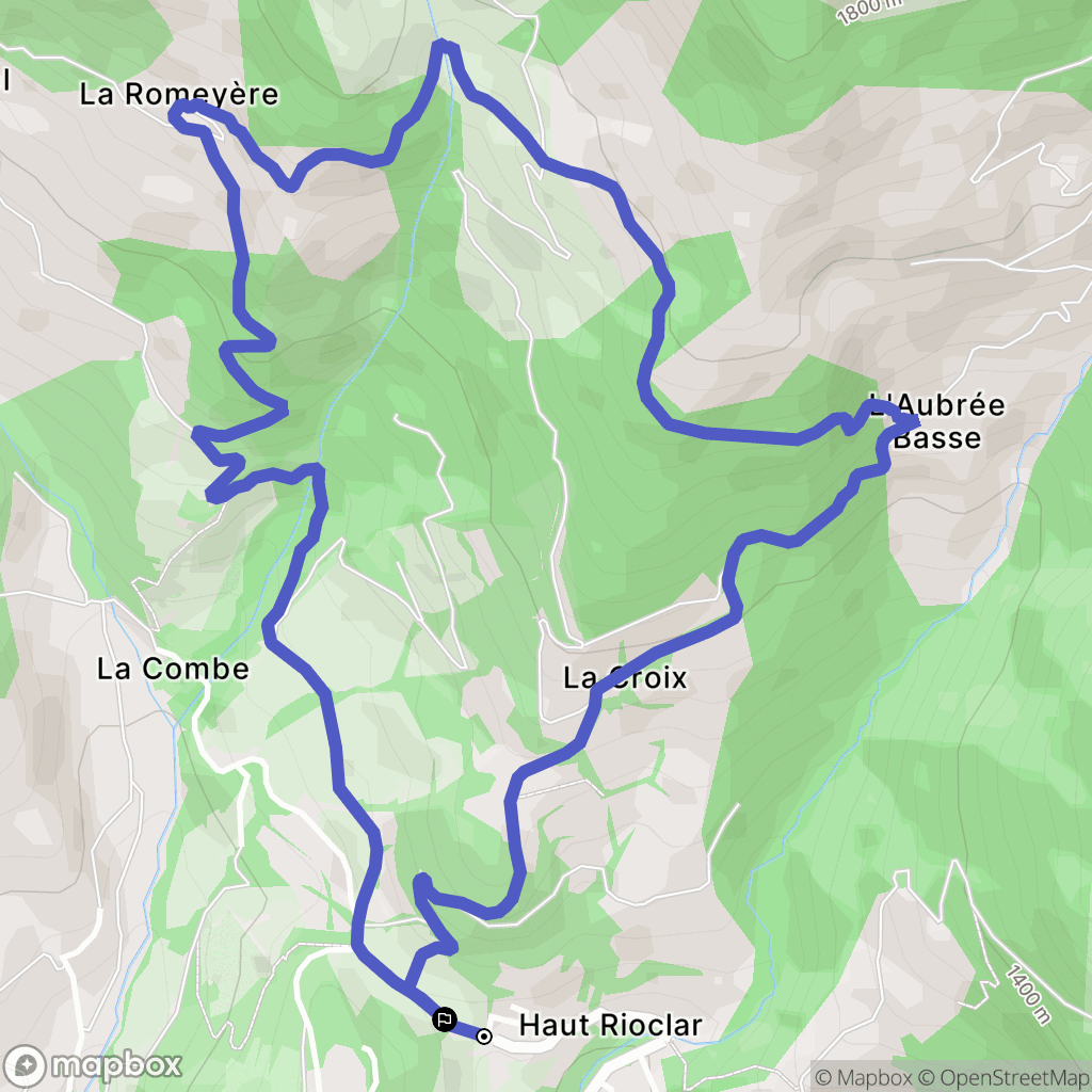 Méolans-Revel : carte du parcours de randonnée - France