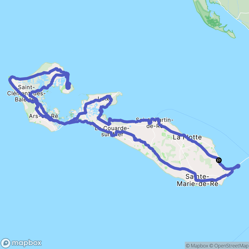 Rivedoux-Plage : carte du parcours de randonnée - France