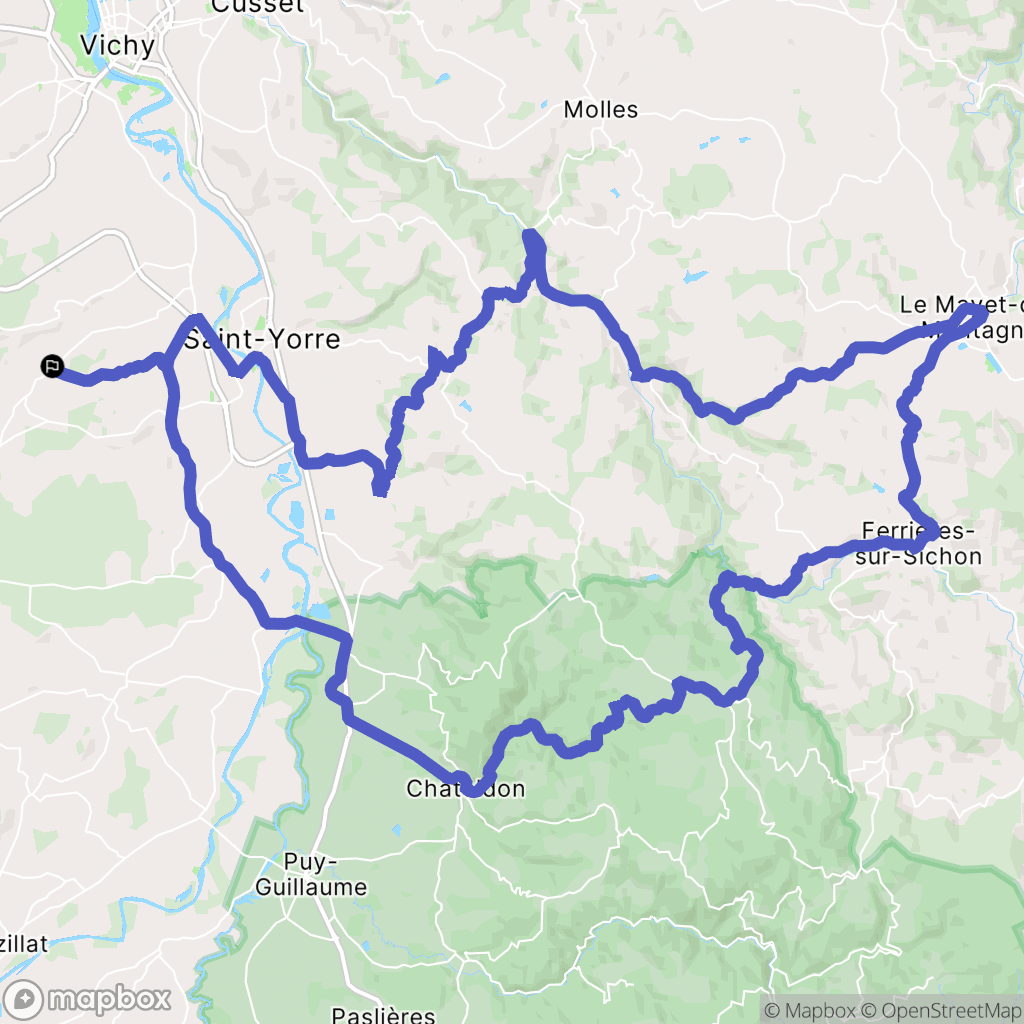 Saint-Sylvestre-Pragoulin : carte du parcours de randonnée - France