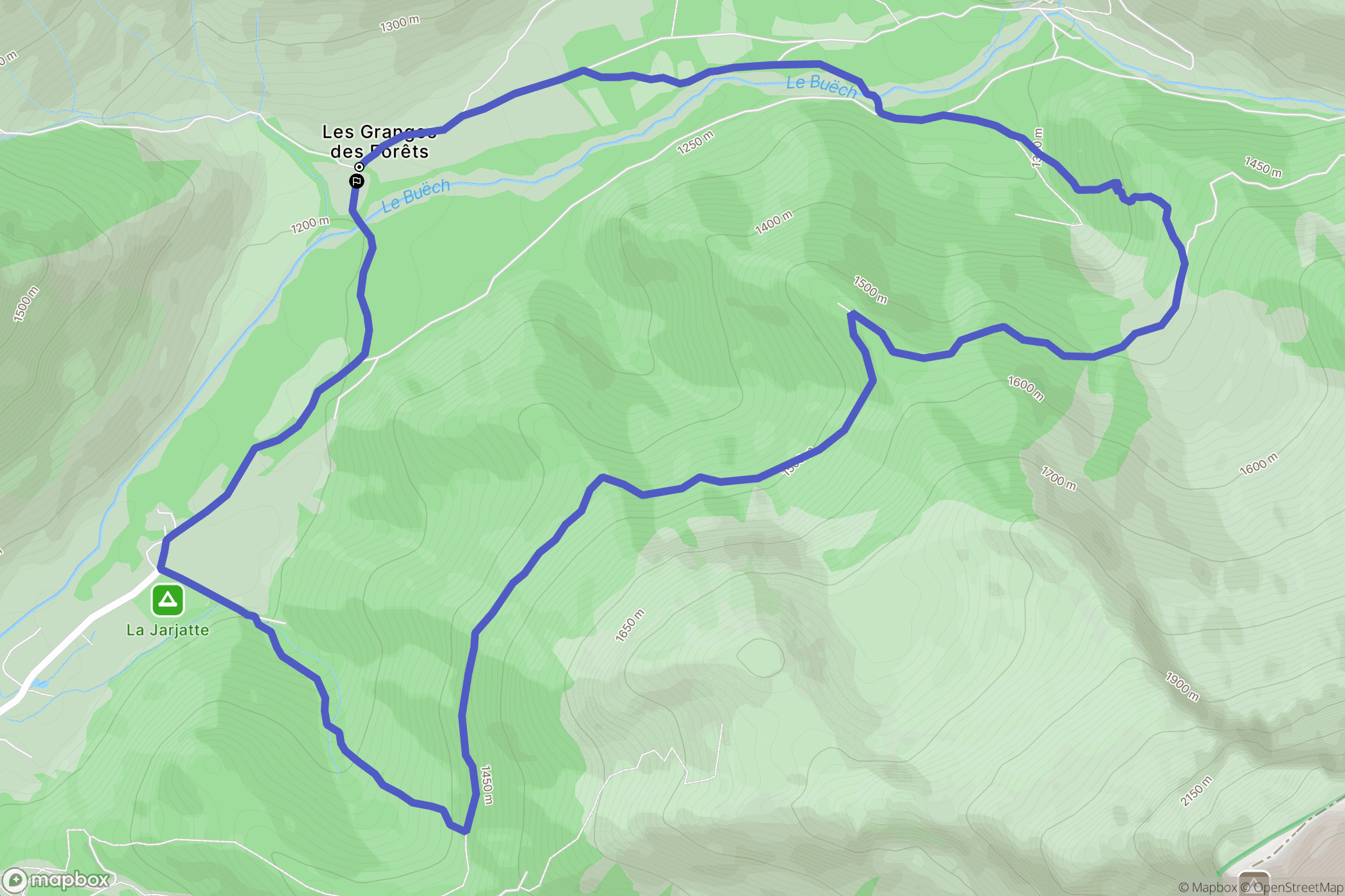 Lus-la-Croix-Haute : carte du parcours de randonnée - France