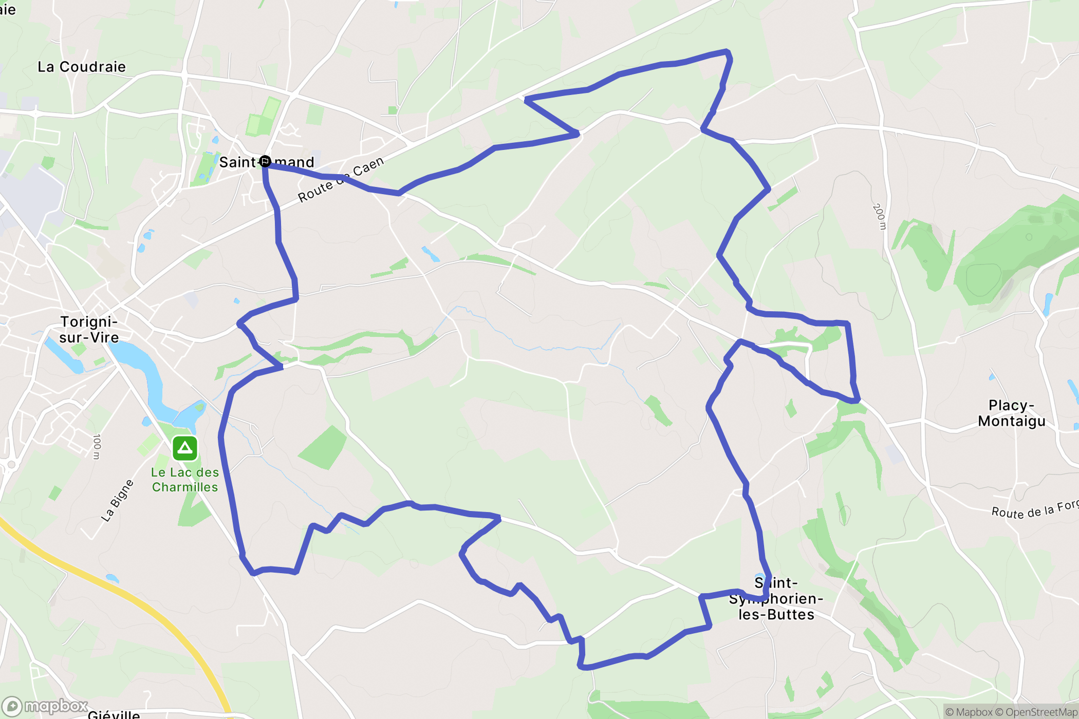 Saint-Amand-Villages : carte du parcours de randonnée - France