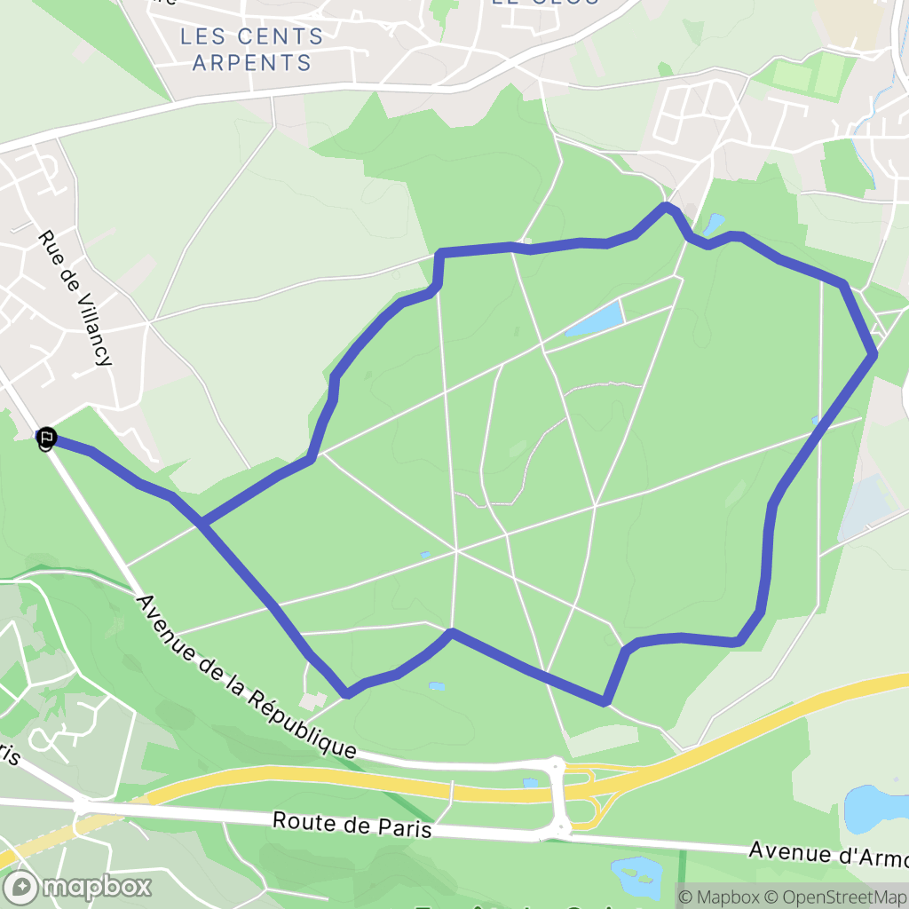 Neauphle-le-Château : carte du parcours de randonnée - France