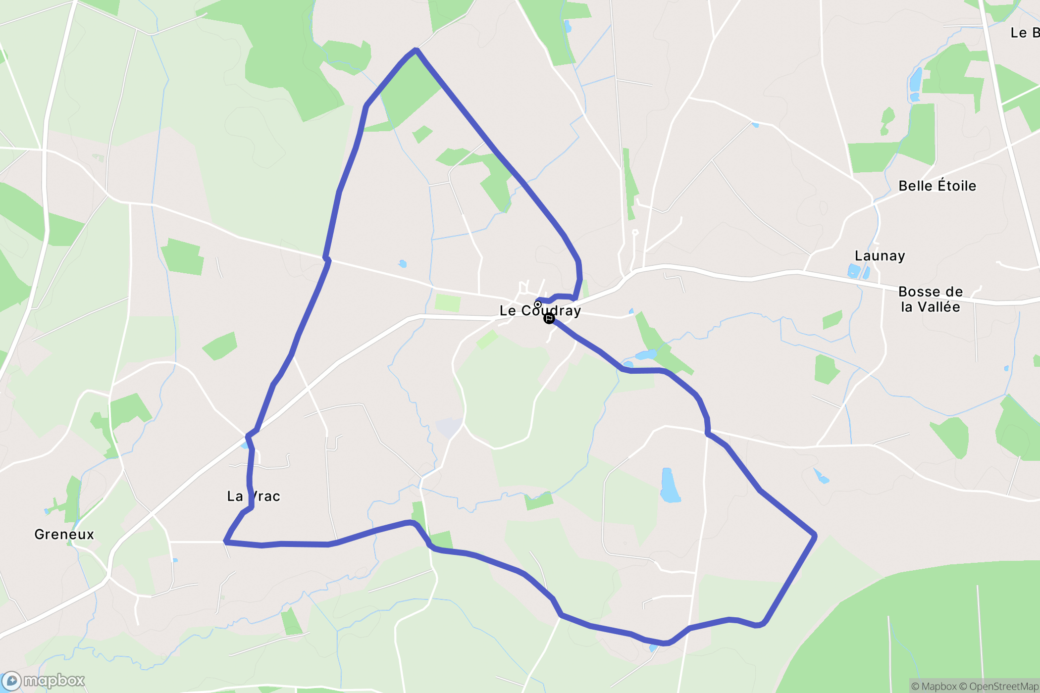 Plesse : carte du parcours de randonnée - France