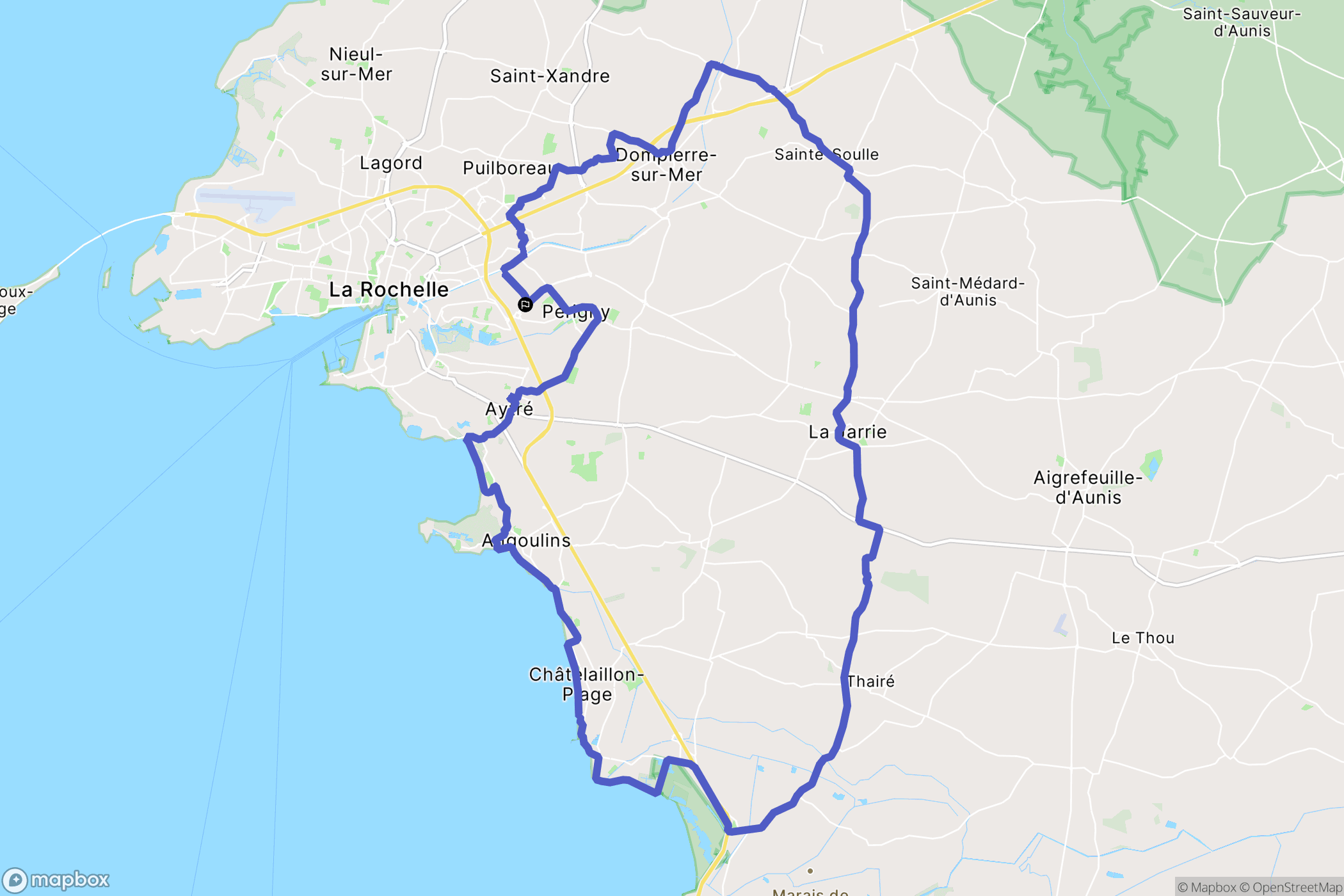 Perigny : carte du parcours de randonnée - France