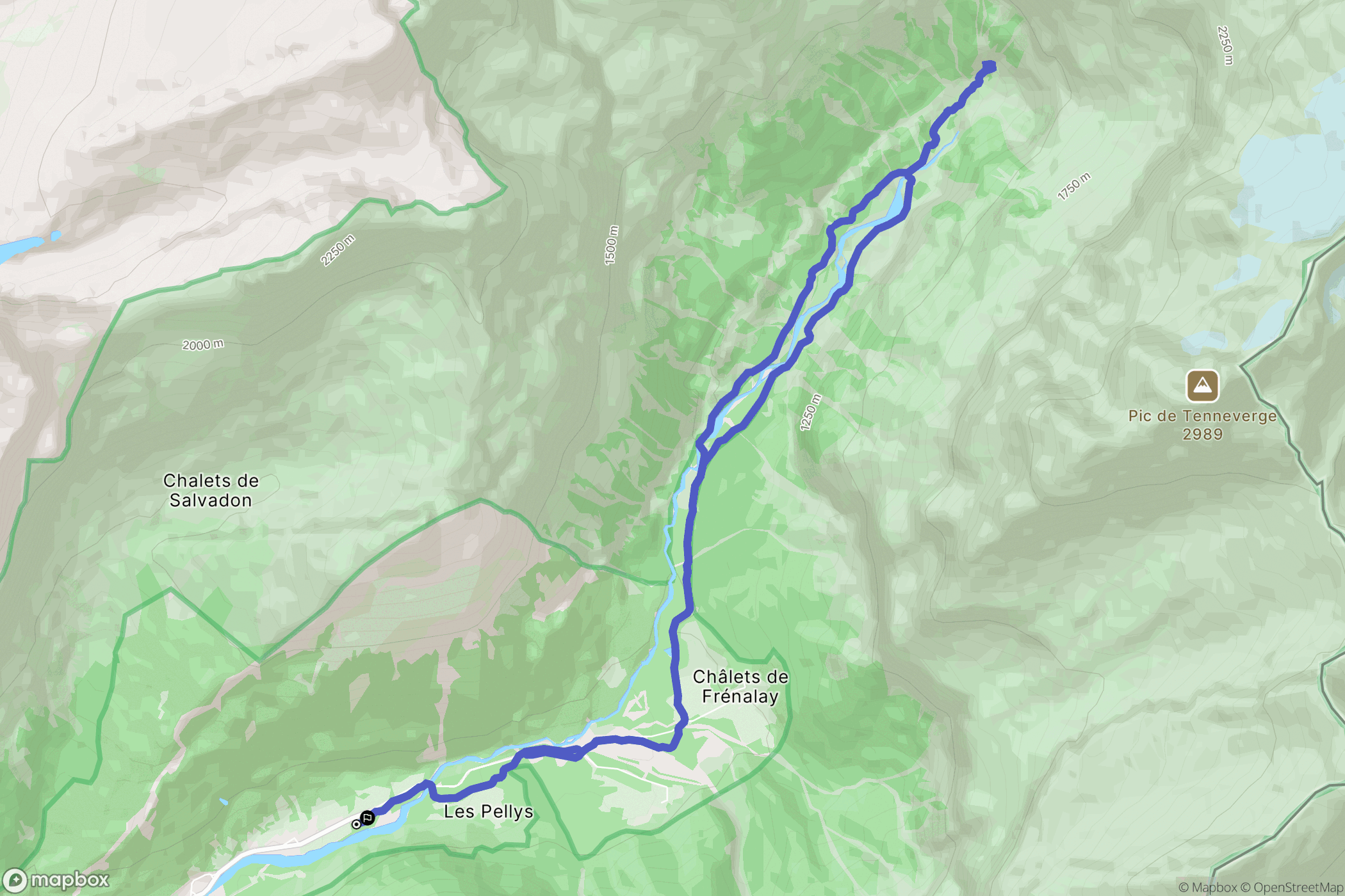 Sixt-Fer-à-Cheval : carte du parcours de randonnée - France