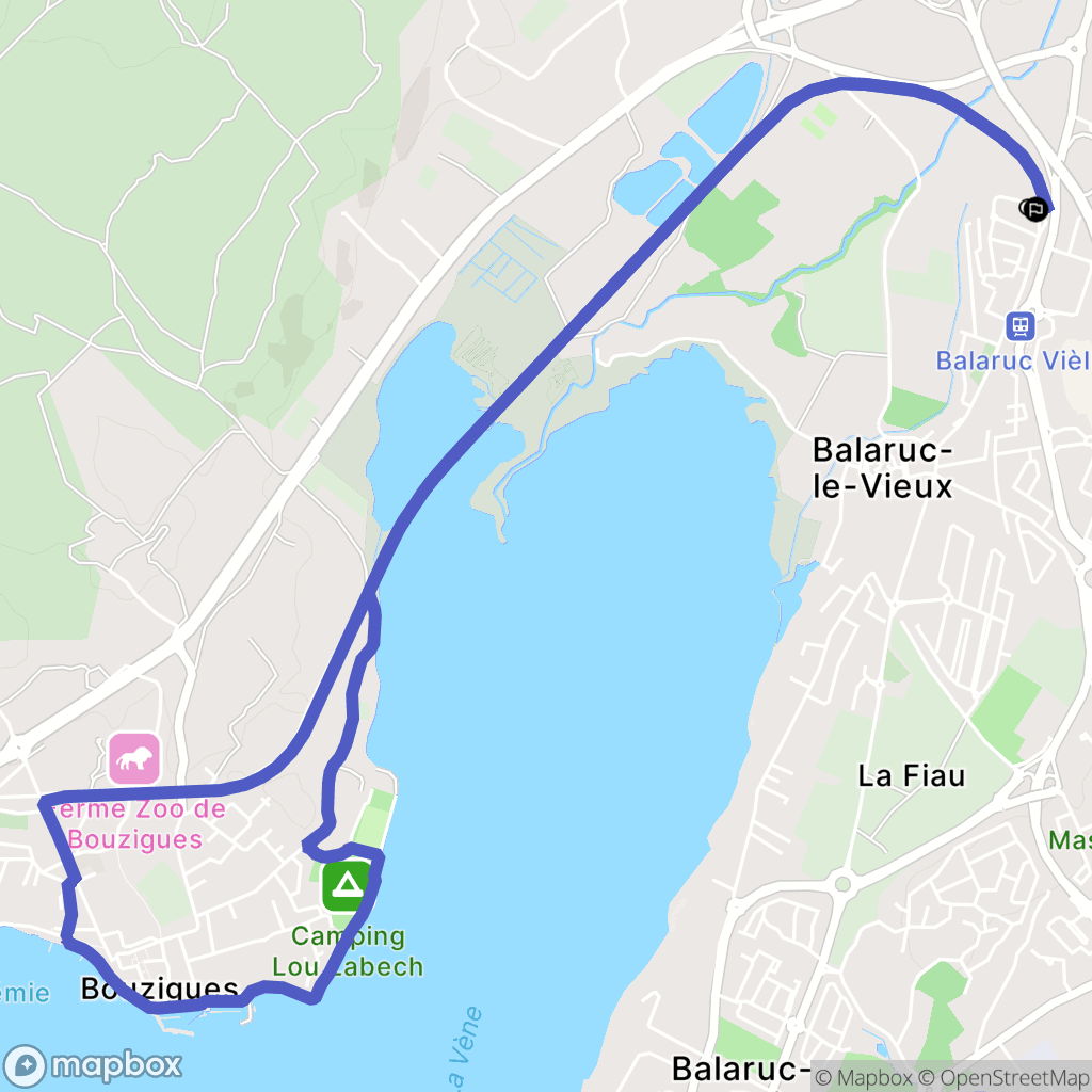 Balaruc-le-Vieux : carte du parcours de randonnée - France