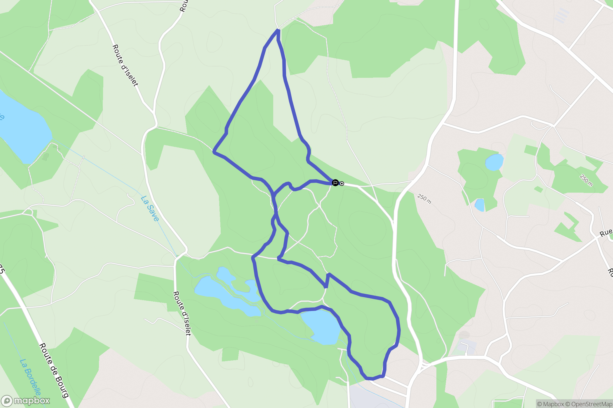 Saint-Victor-de-Morestel : carte du parcours de randonnée - France