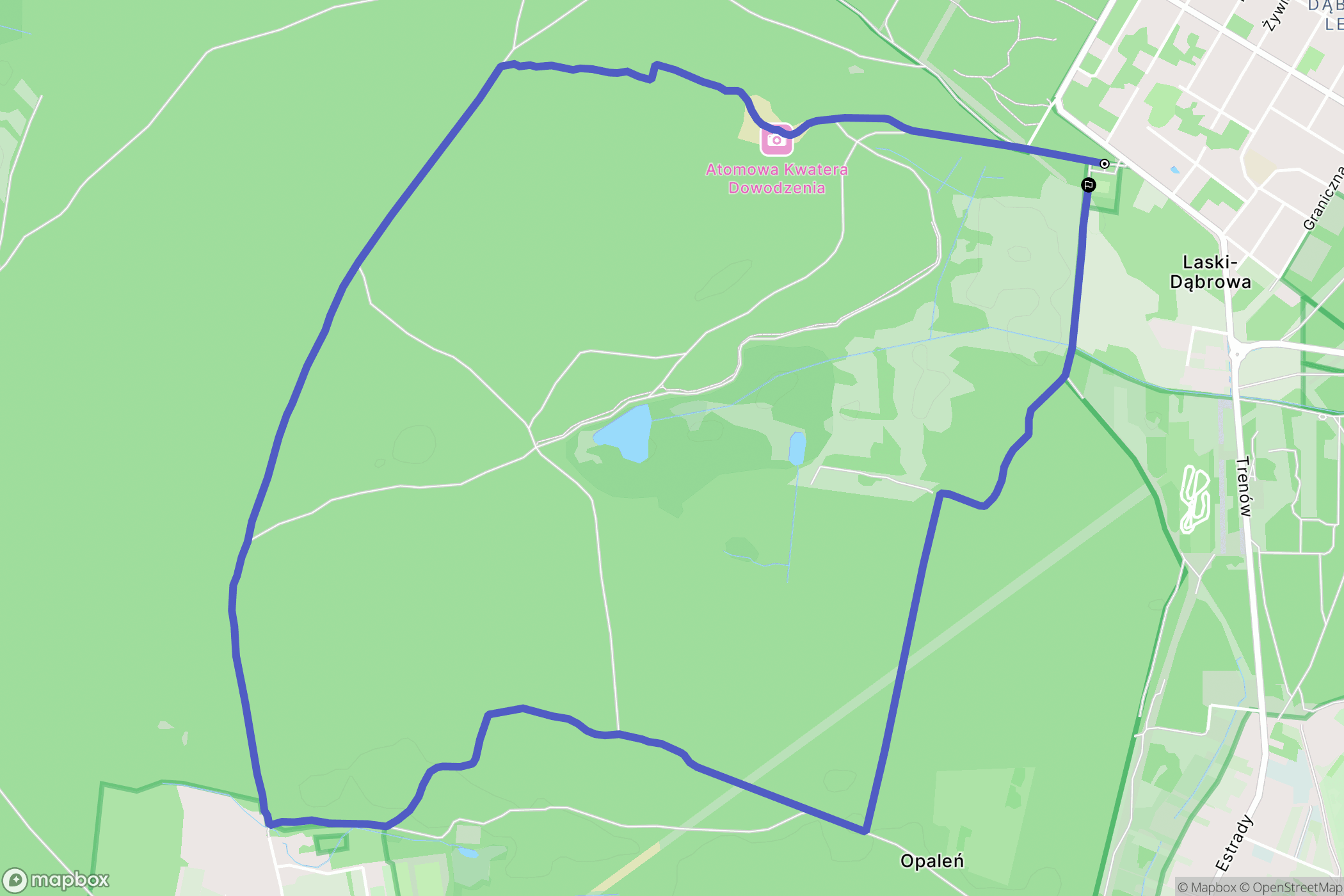 Łomianki: mapa trasy - Poland