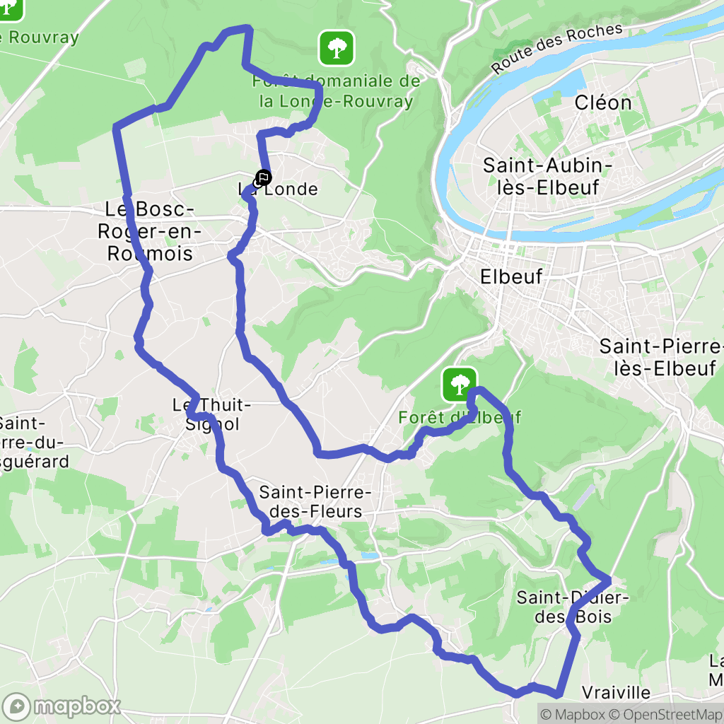 La Londe : carte du parcours de randonnée - France