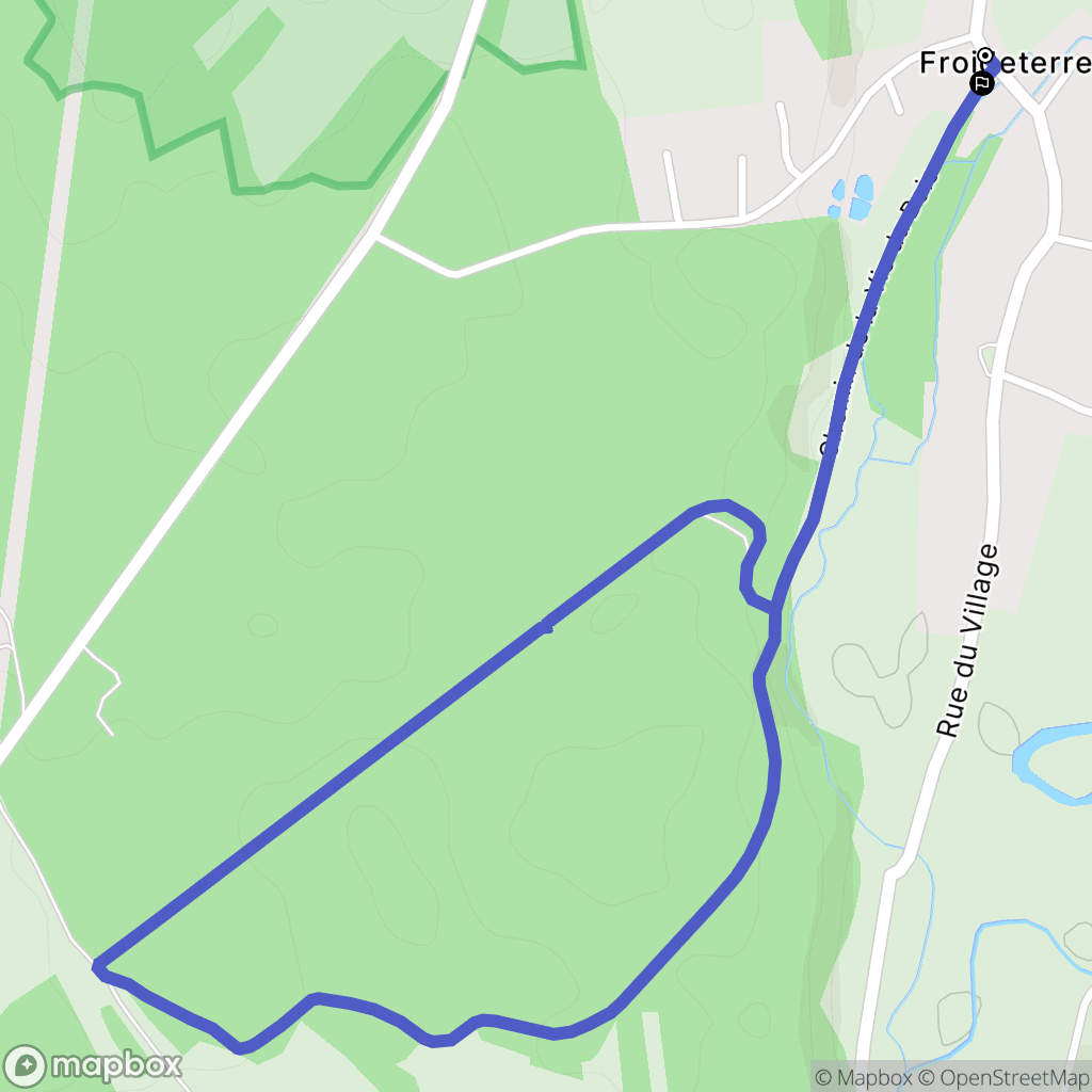 Froideterre : carte du parcours de randonnée - France