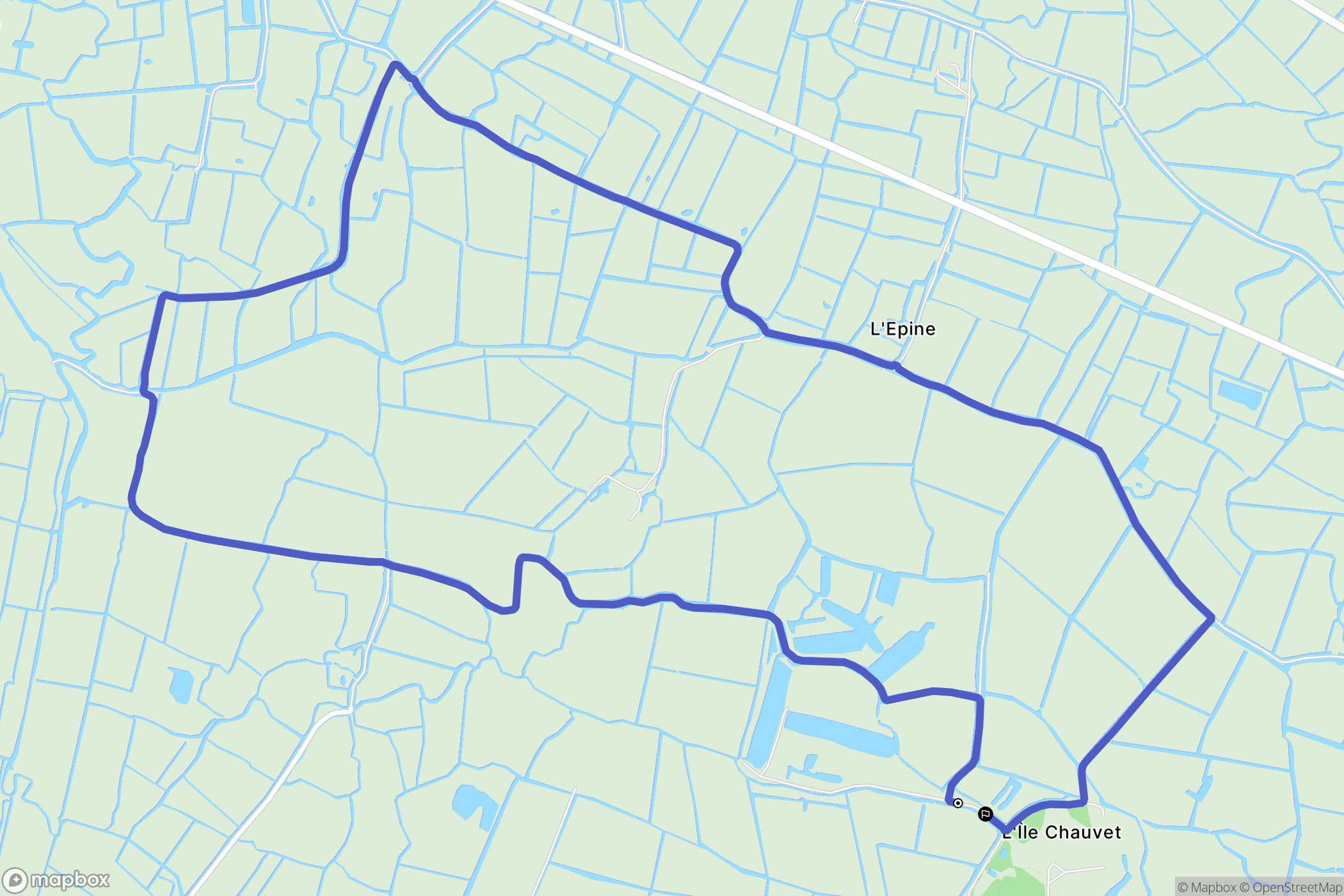 Bois-de-Céné : carte du parcours de randonnée - France