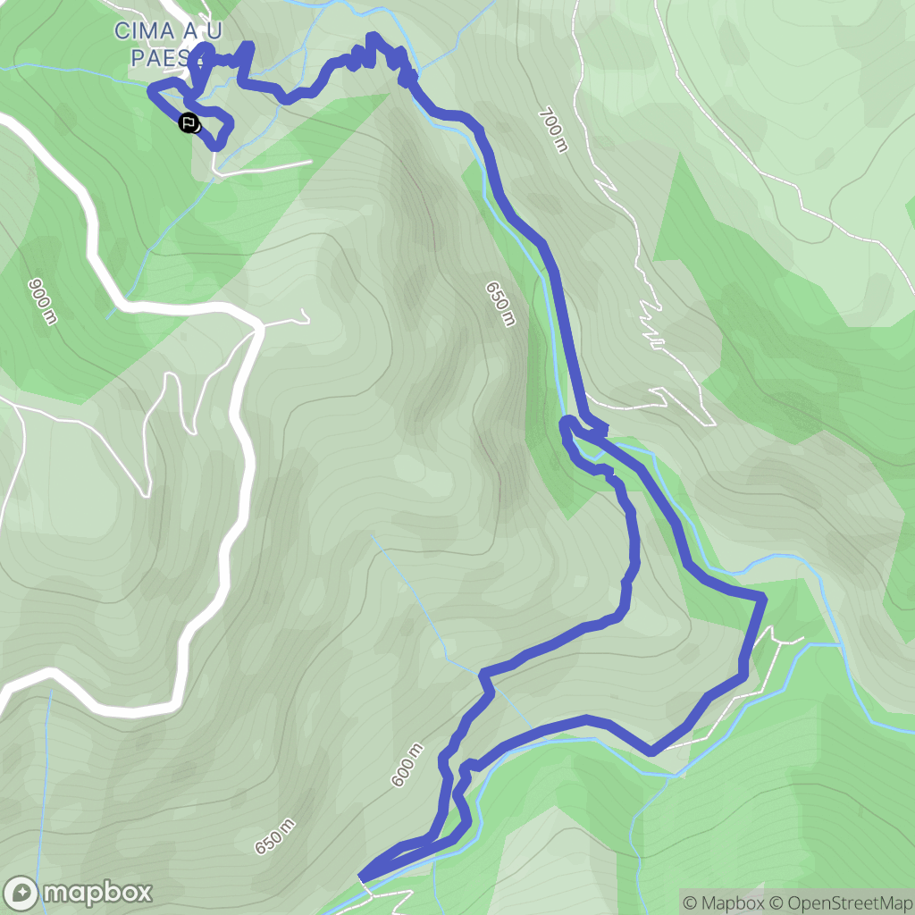 Mausoleo : carte du parcours de randonnée - France