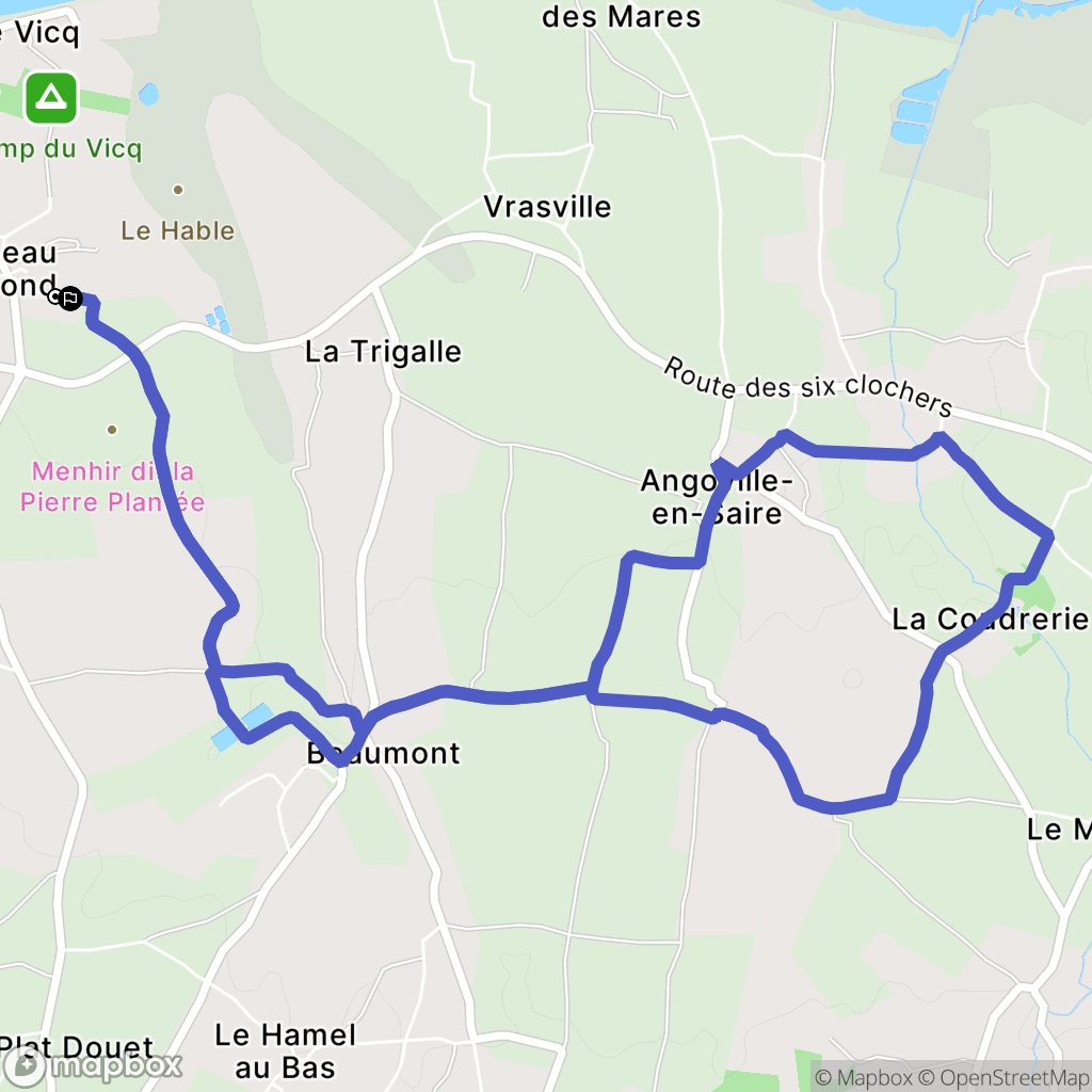 Vicq-sur-Mer : carte du parcours de randonnée - France
