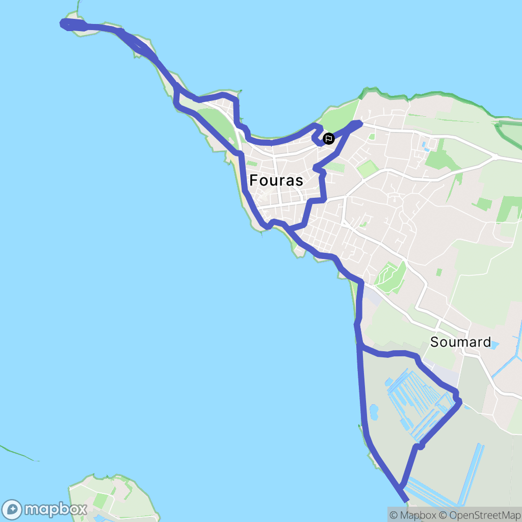 Fouras : carte du parcours de randonnée - France