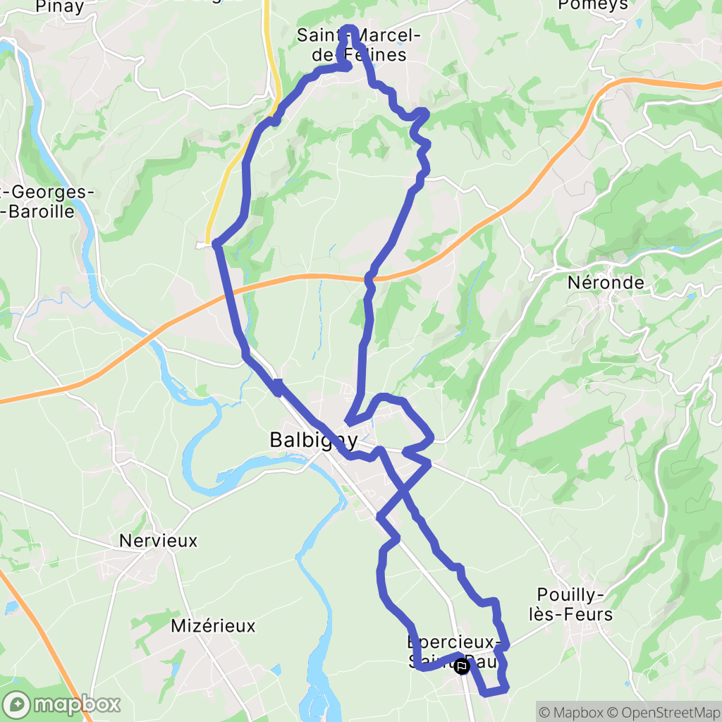 Épercieux-Saint-Paul : carte du parcours de randonnée - France