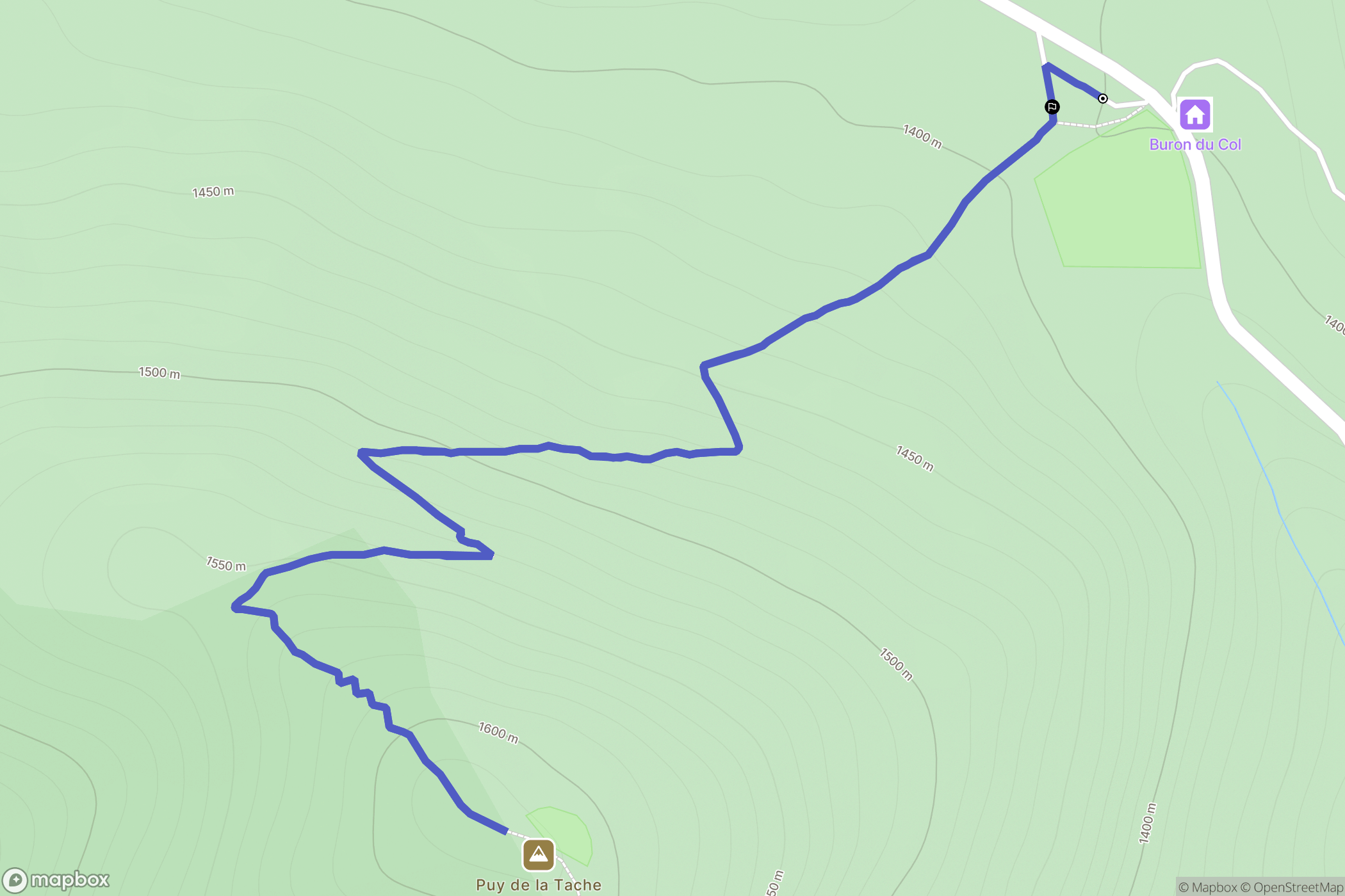 Chambon-sur-Lac : carte du parcours de randonnée - France