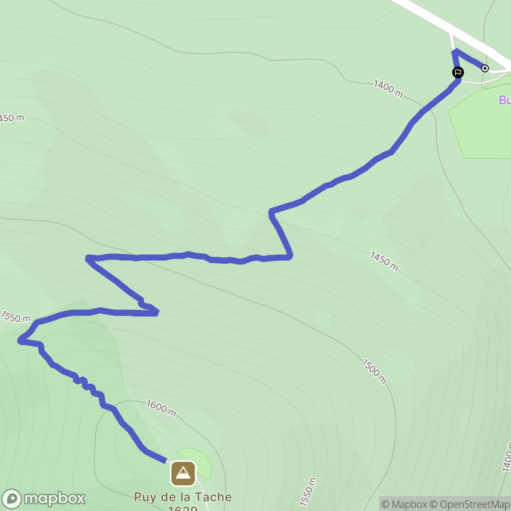 Chambon-sur-Lac : carte du parcours de randonnée - France