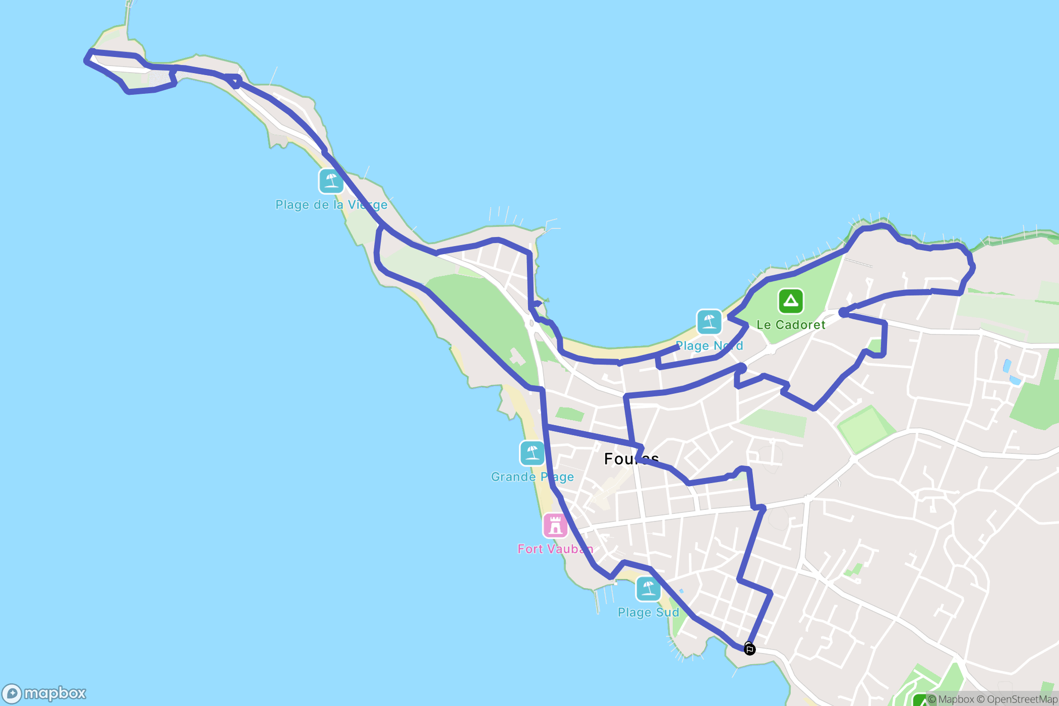 Fouras : carte du parcours de randonnée - France