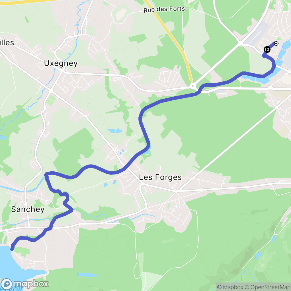 Golbey : carte du parcours de randonnée - France