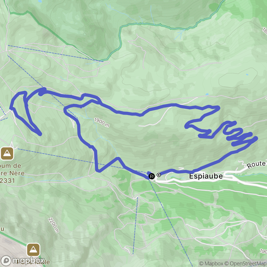 Saint-Lary-Soulan : carte du parcours de randonnée - France