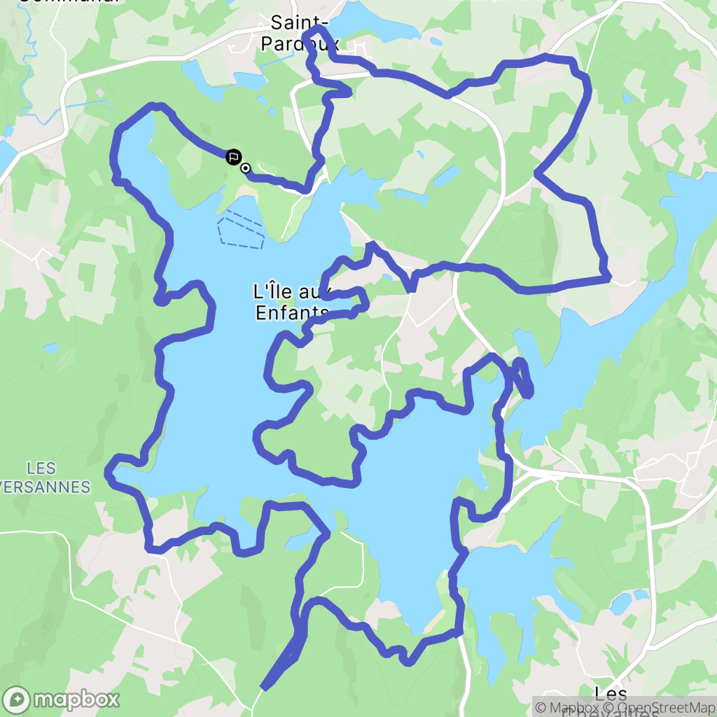 Saint-Pardoux-le-Lac : carte du parcours de randonnée - France