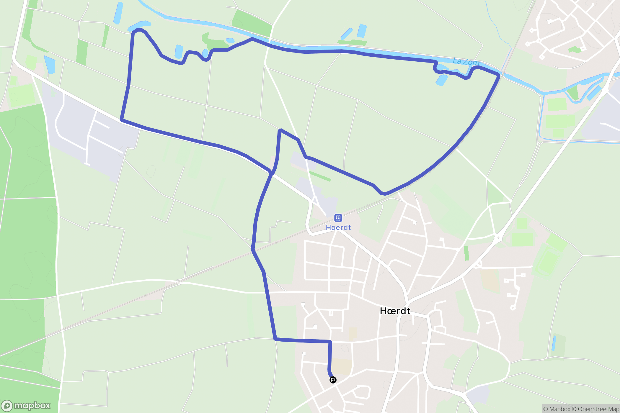 Hœrdt : carte du parcours de randonnée - France