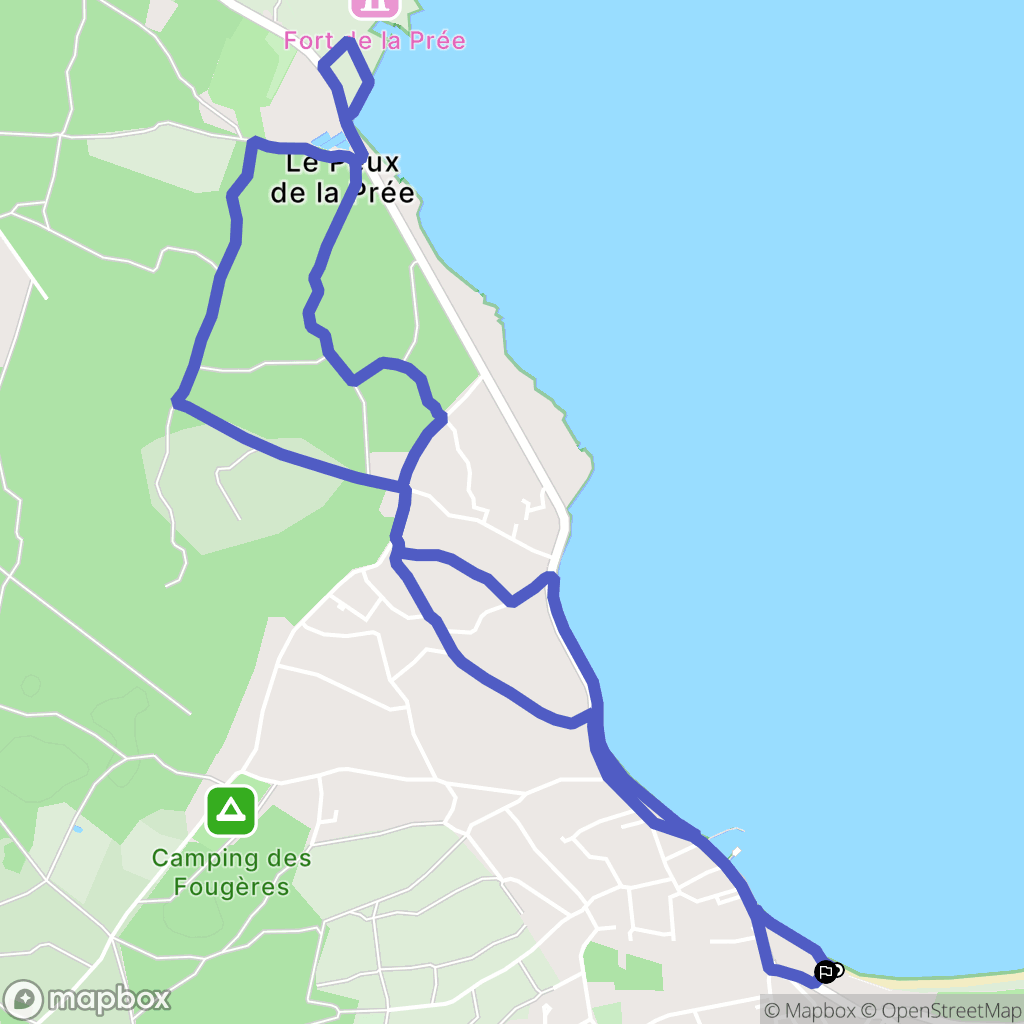 Rivedoux-Plage : carte du parcours de randonnée - France