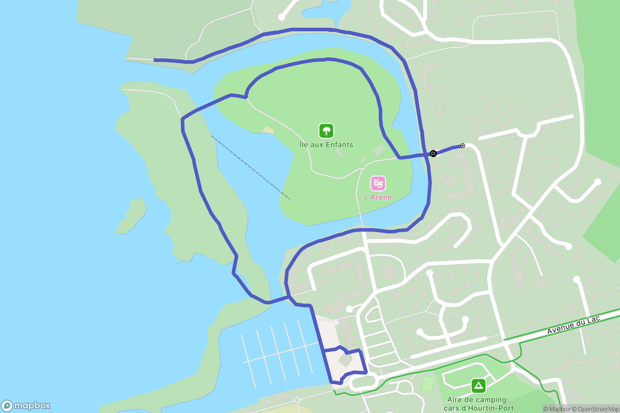 Hourtin : carte du parcours de randonnée - France